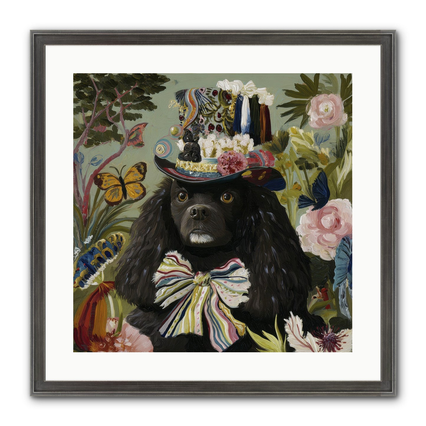 Lush Wilder Framed Print - Slimwoods Black/Silver 20x20