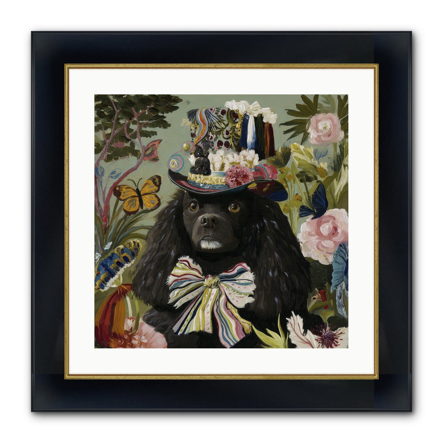 Lush Wilder Framed Print - Wide Black w/Gold 20x20
