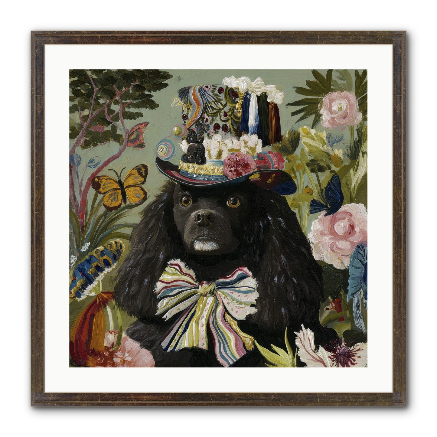 Lush Wilder Framed Print - Slimwoods Black/Gold 24x24