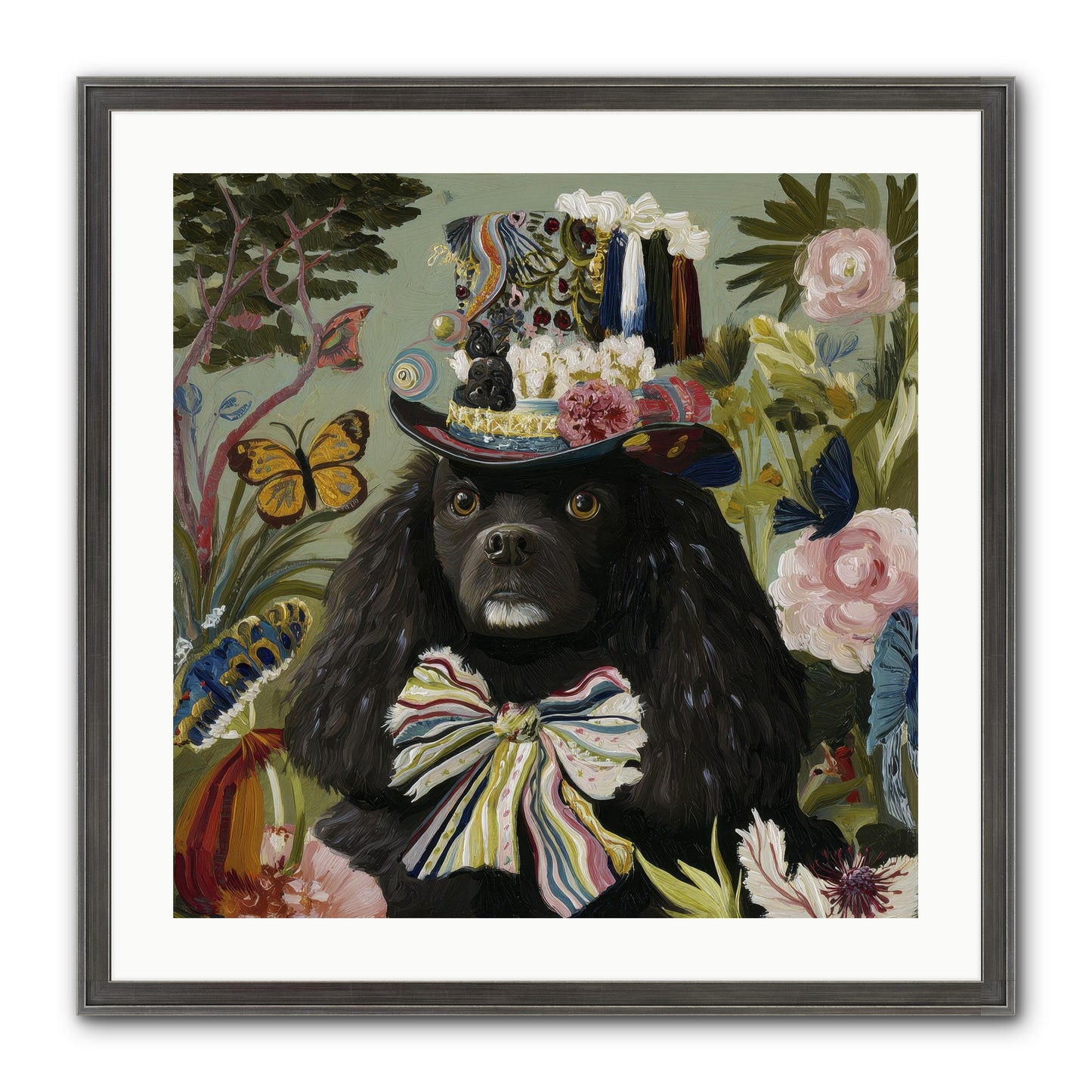 Lush Wilder Framed Print - Slimwoods Black/Silver 24x24