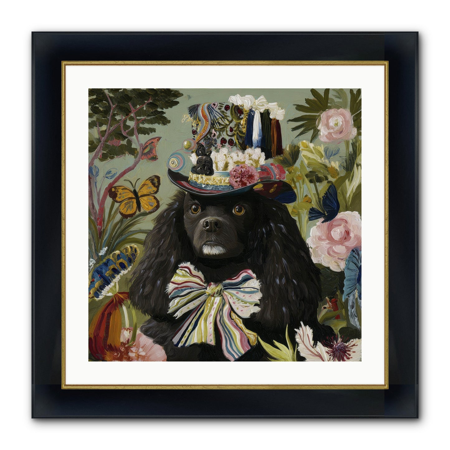 Lush Wilder Framed Print - Wide Black w/Gold 24x24