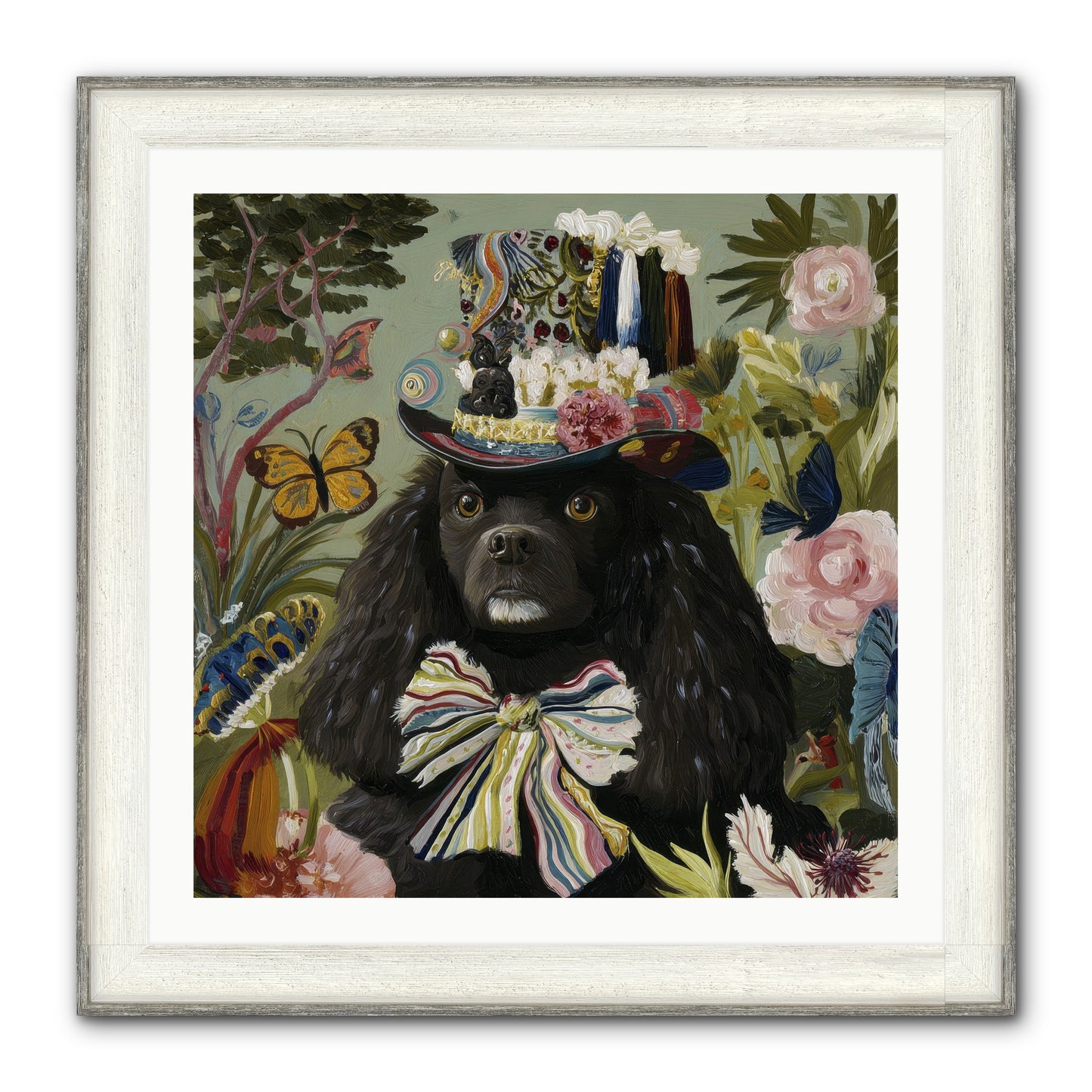 Lush Wilder Framed Print - Driftwood White 30x30