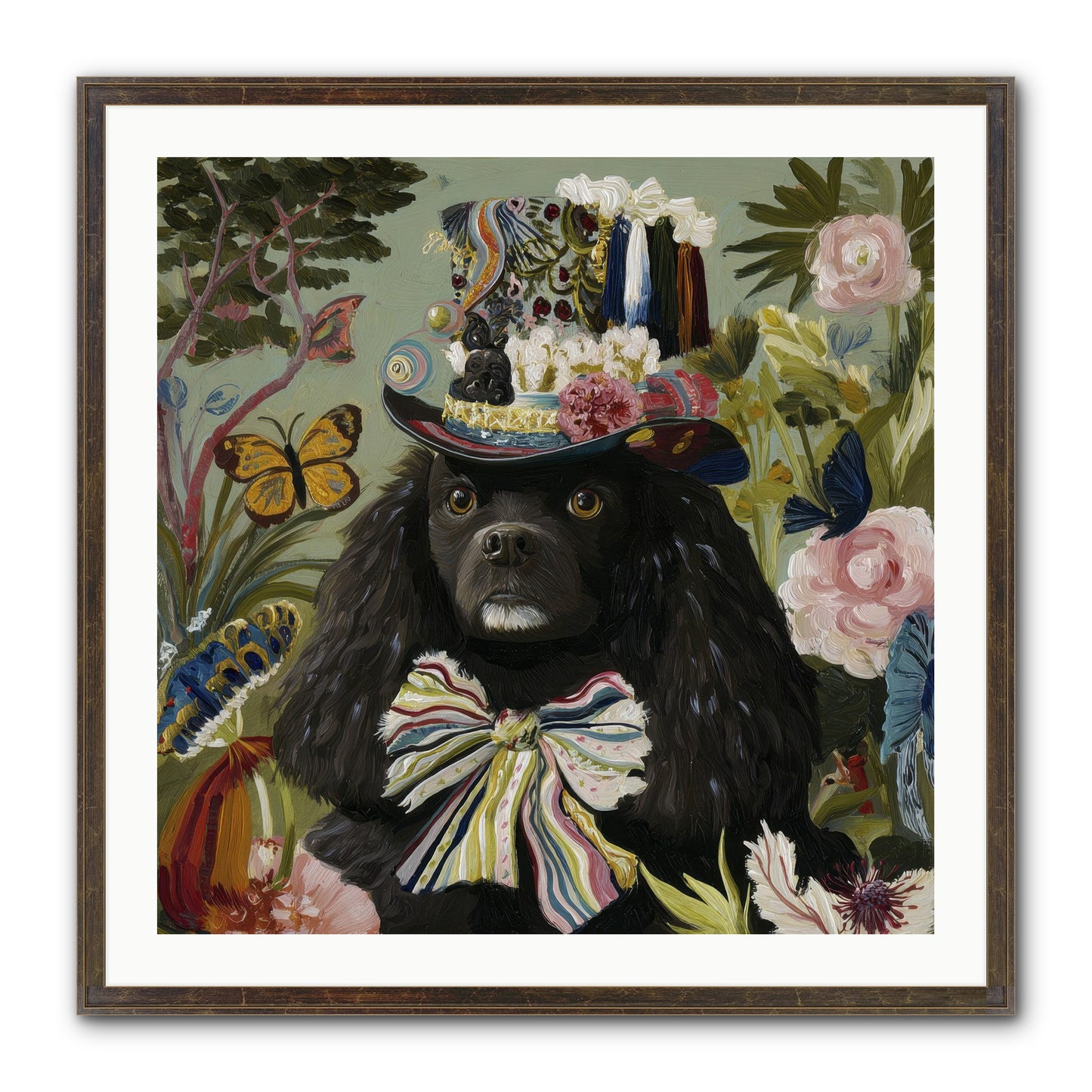 Lush Wilder Framed Print - Slimwoods Black/Gold 30x30
