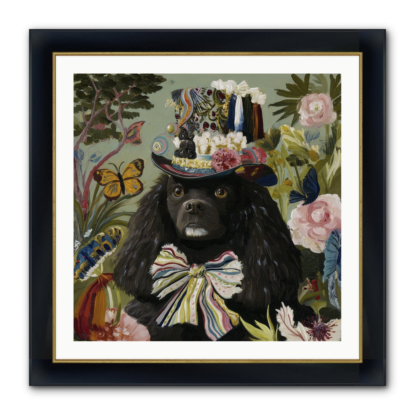 Lush Wilder Framed Print - Wide Black w/Gold 30x30