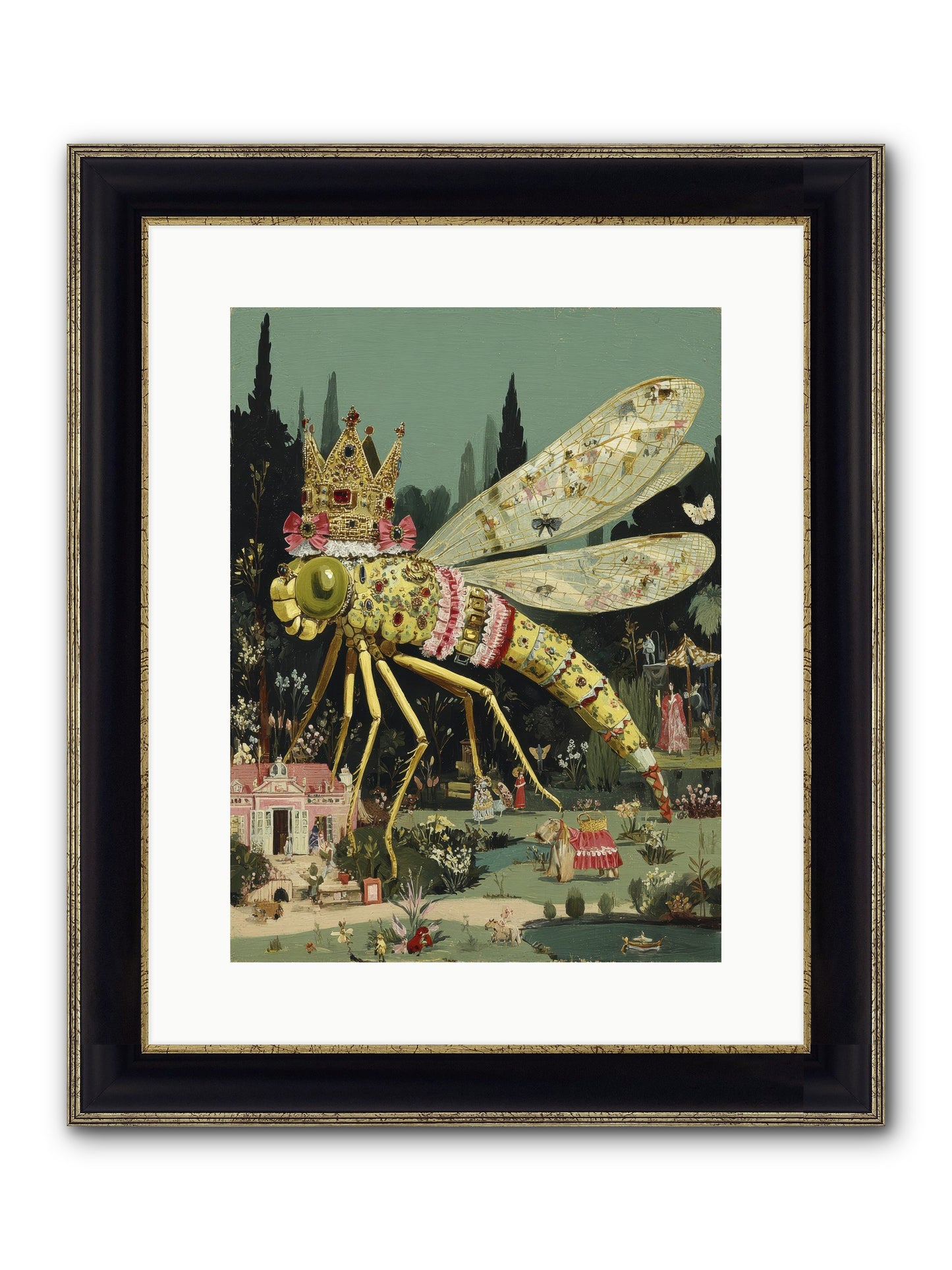 Luxuriant Mysteries Framed Print - Black & Gold 12x16