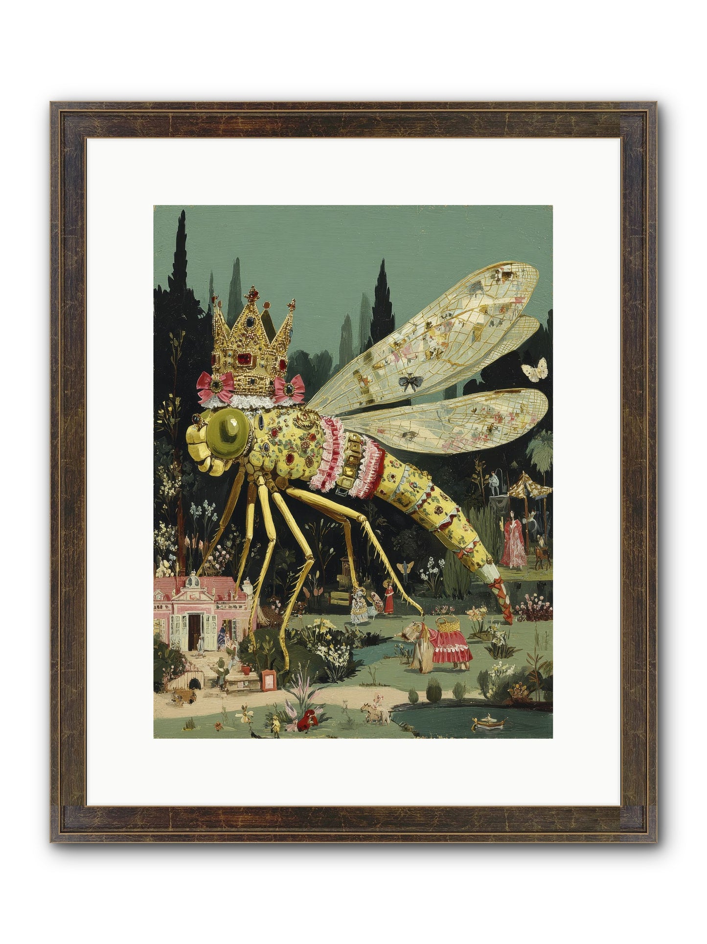 Luxuriant Mysteries Framed Print - Slimwoods Black/Gold 12x16