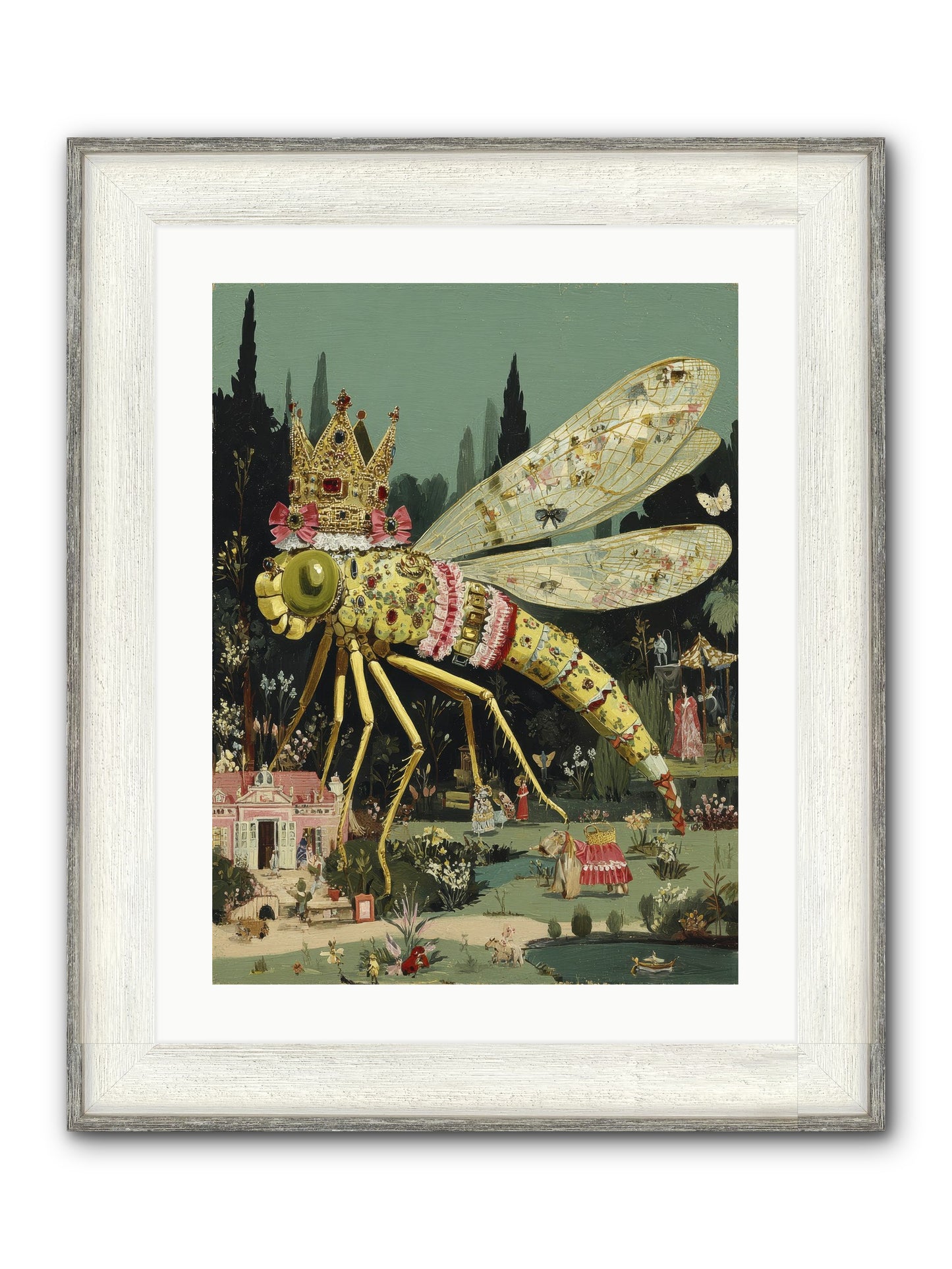 Luxuriant Mysteries Framed Print - Driftwood White 18x24