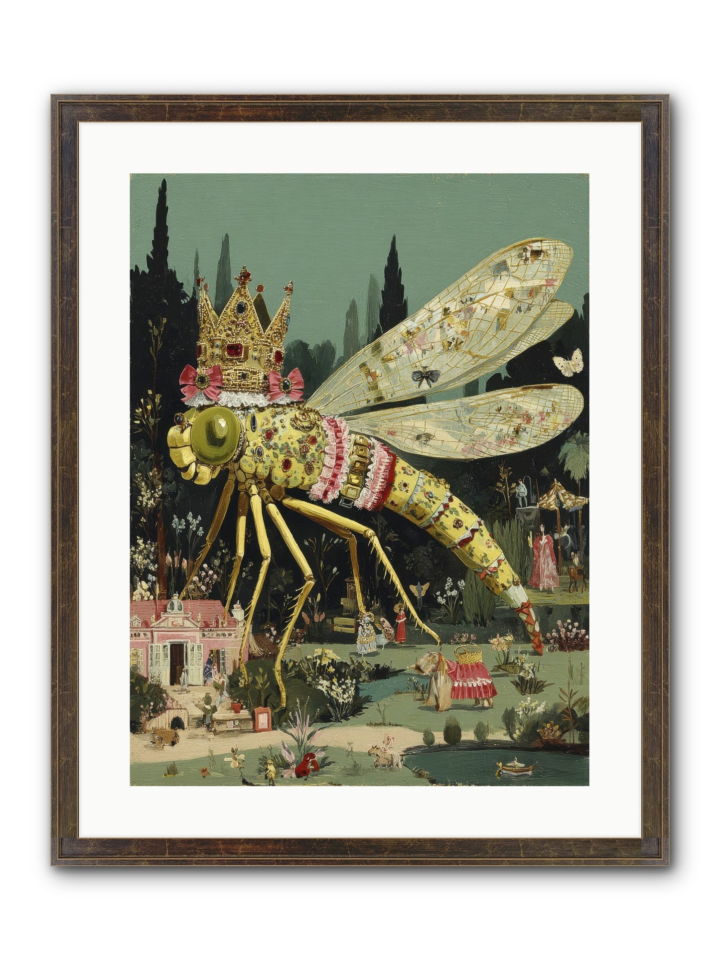 Luxuriant Mysteries Framed Print - Slimwoods Black/Gold 18x24