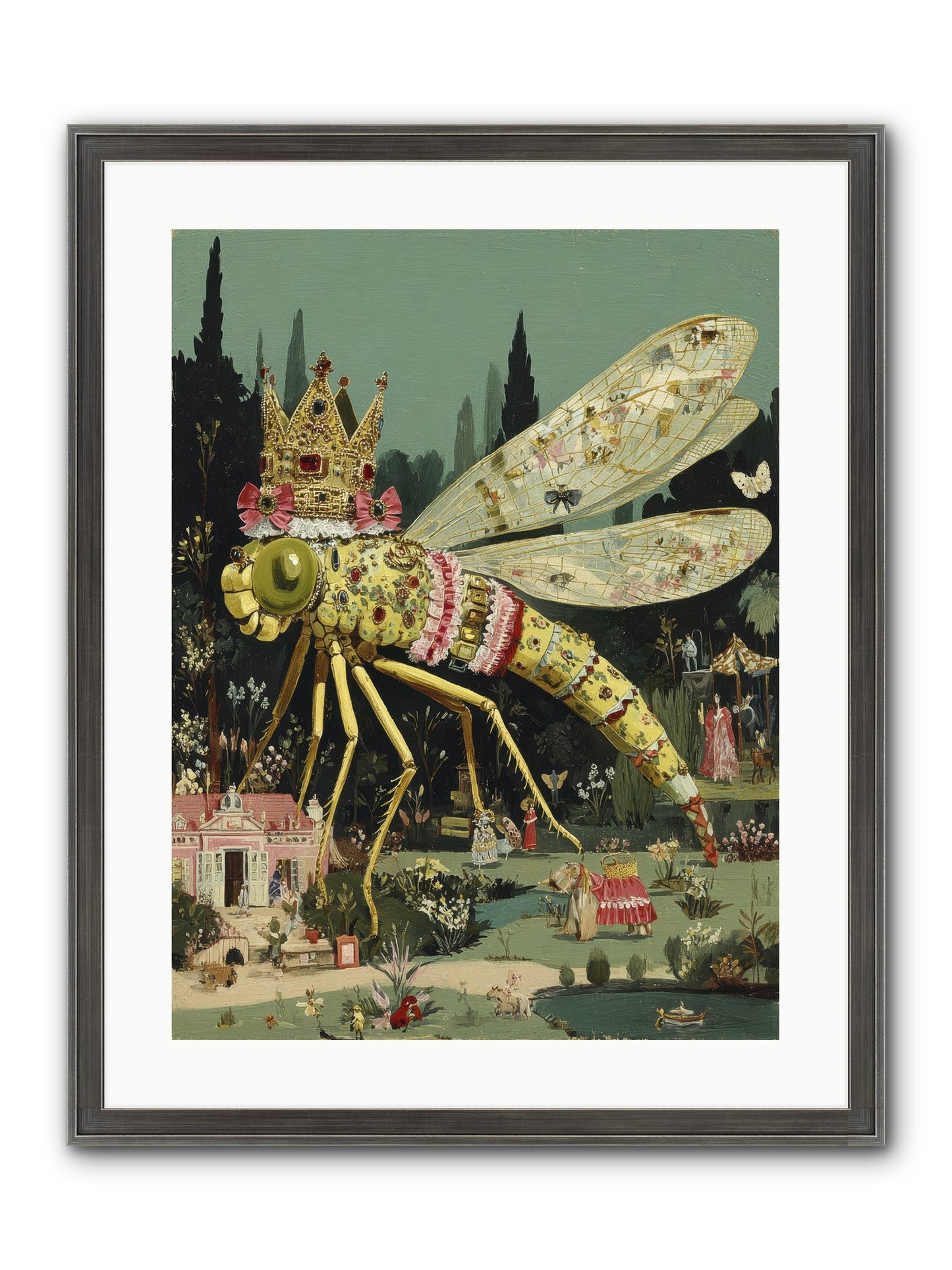 Luxuriant Mysteries Framed Print - Slimwoods Black/Silver 18x24