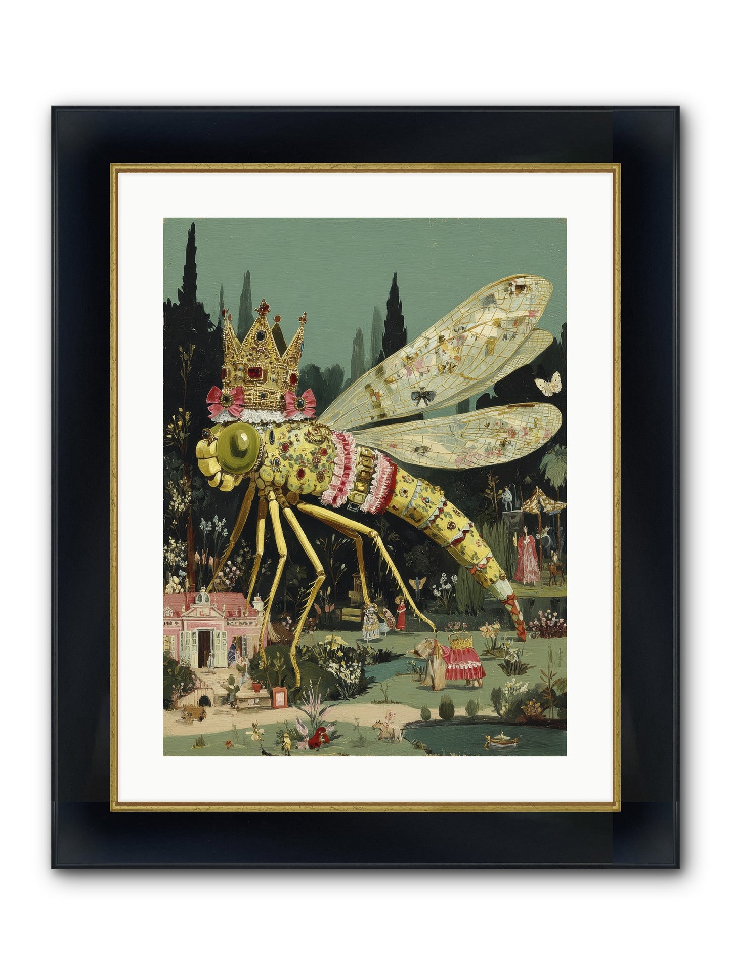 Luxuriant Mysteries Framed Print - Wide Black w/Gold 18x24