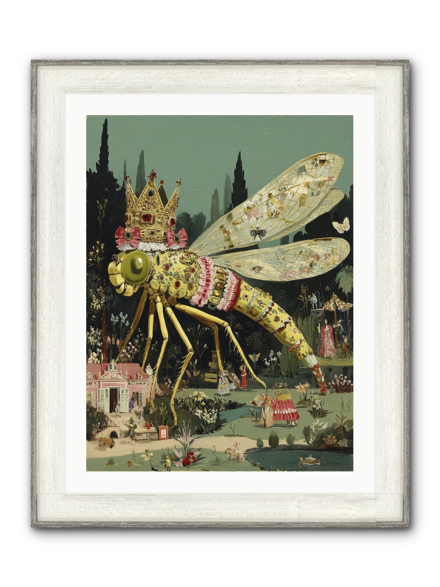 Luxuriant Mysteries Framed Print - Driftwood White 24x32