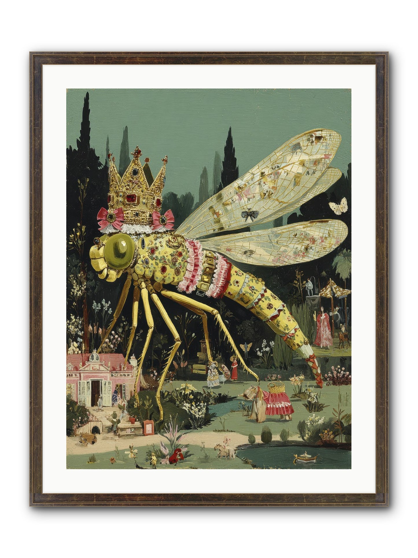 Luxuriant Mysteries Framed Print - Slimwoods Black/Gold 24x32
