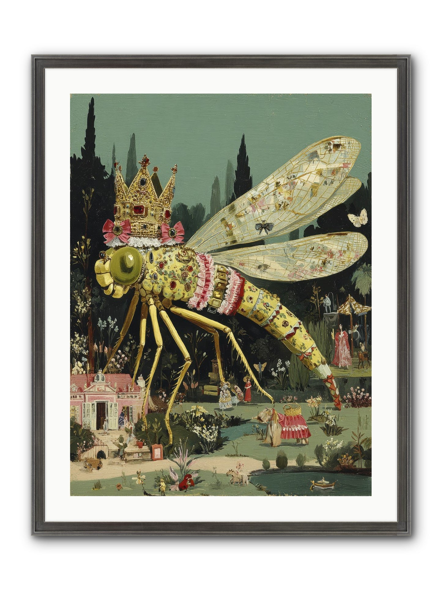 Luxuriant Mysteries Framed Print - Slimwoods Black/Silver 24x32