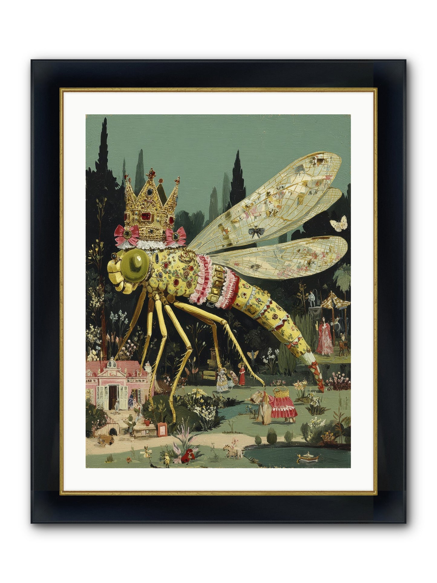 Luxuriant Mysteries Framed Print - Wide Black w/Gold 24x32