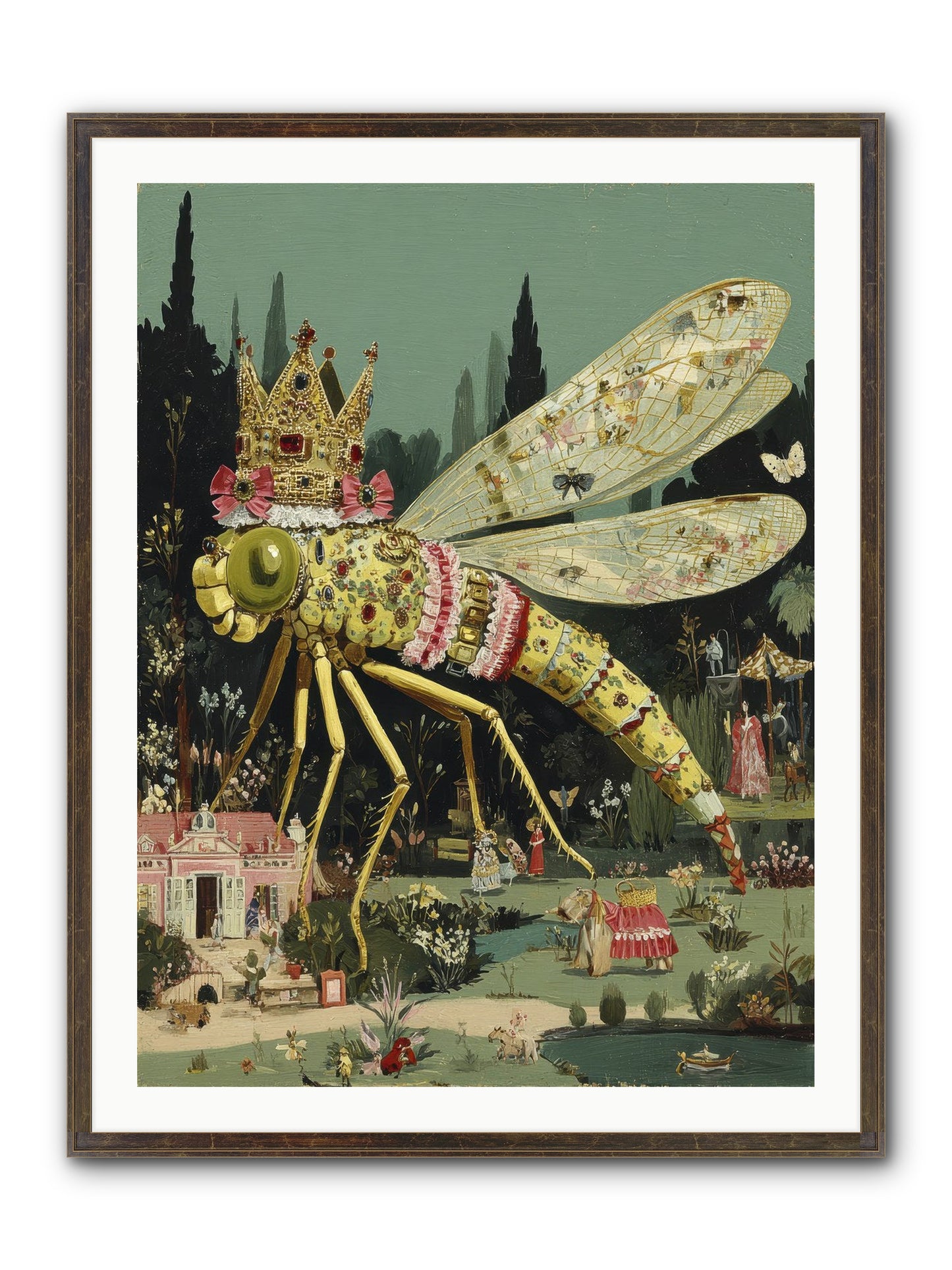 Luxuriant Mysteries Framed Print - Slimwoods Black/Gold 30x40