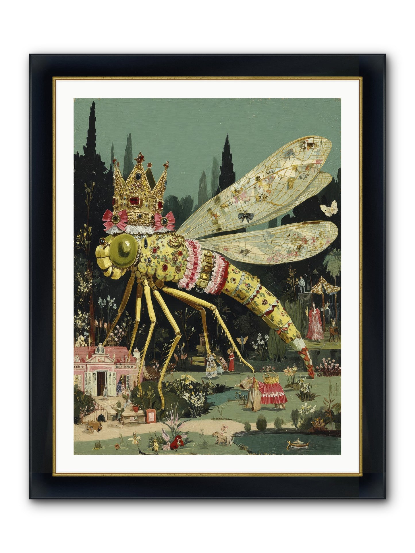 Luxuriant Mysteries Framed Print - Wide Black w/Gold 30x40