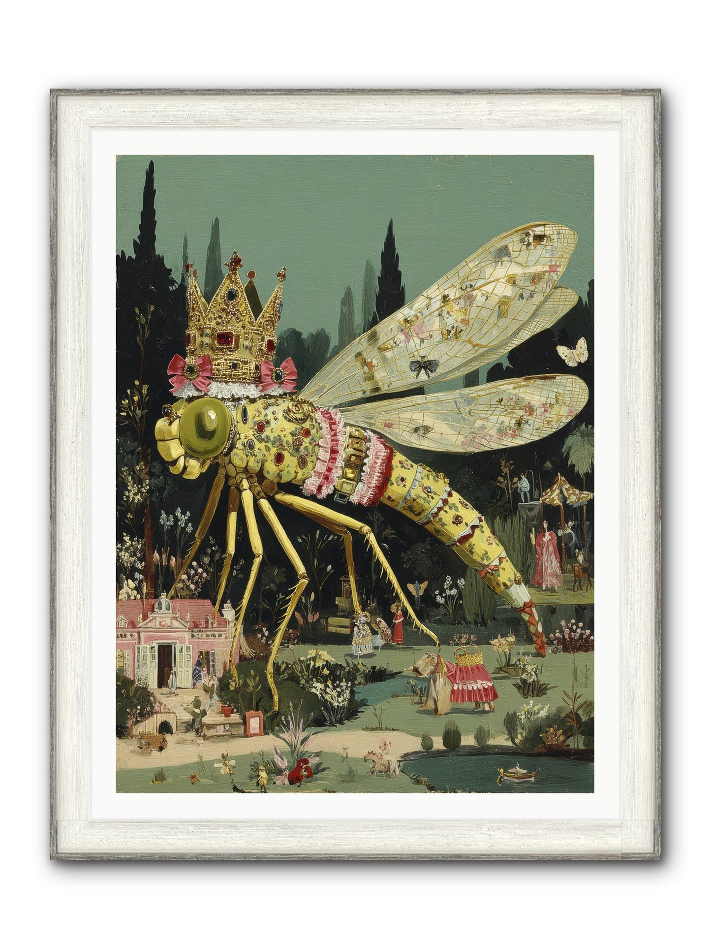 Luxuriant Mysteries Framed Print - Driftwood White 36x48