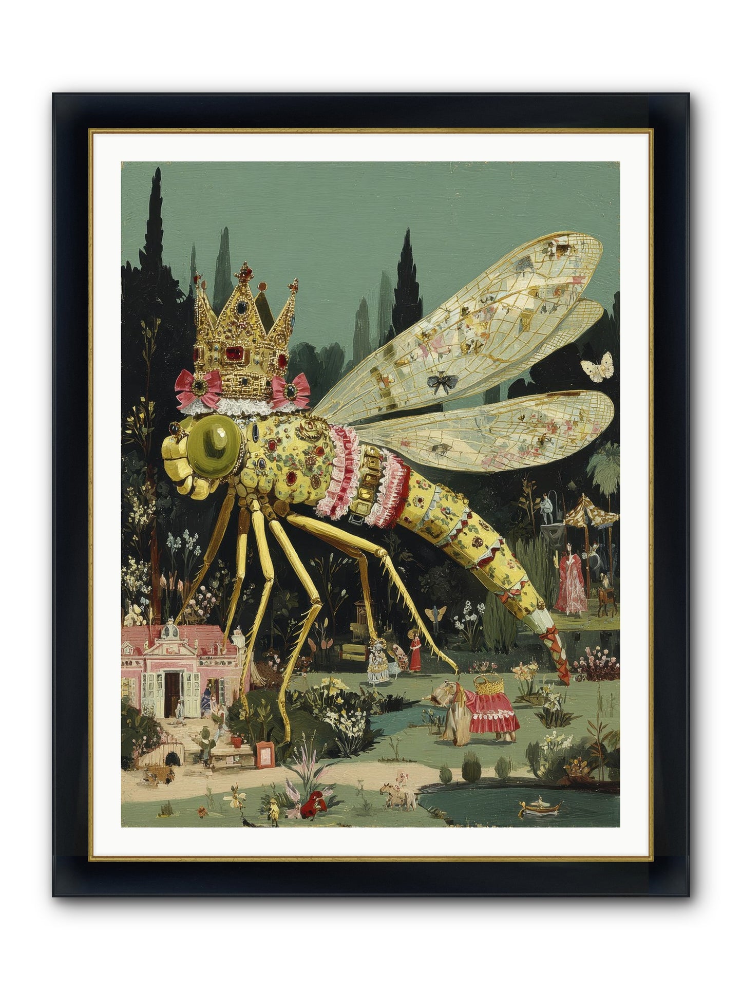 Luxuriant Mysteries Framed Print - Wide Black w/Gold 36x48