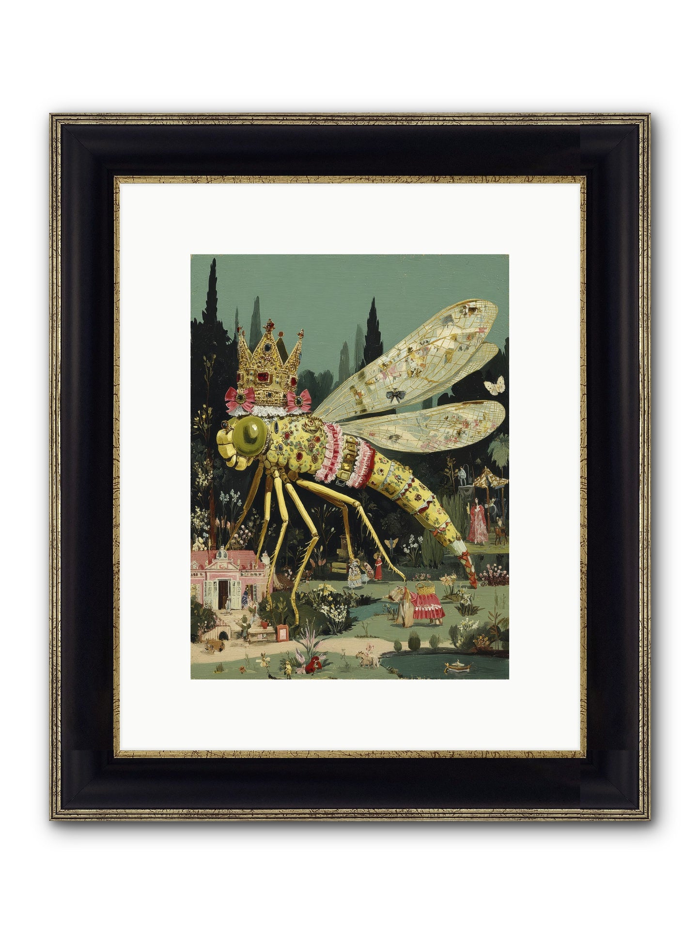 Luxuriant Mysteries Framed Print - Black & Gold 9x12