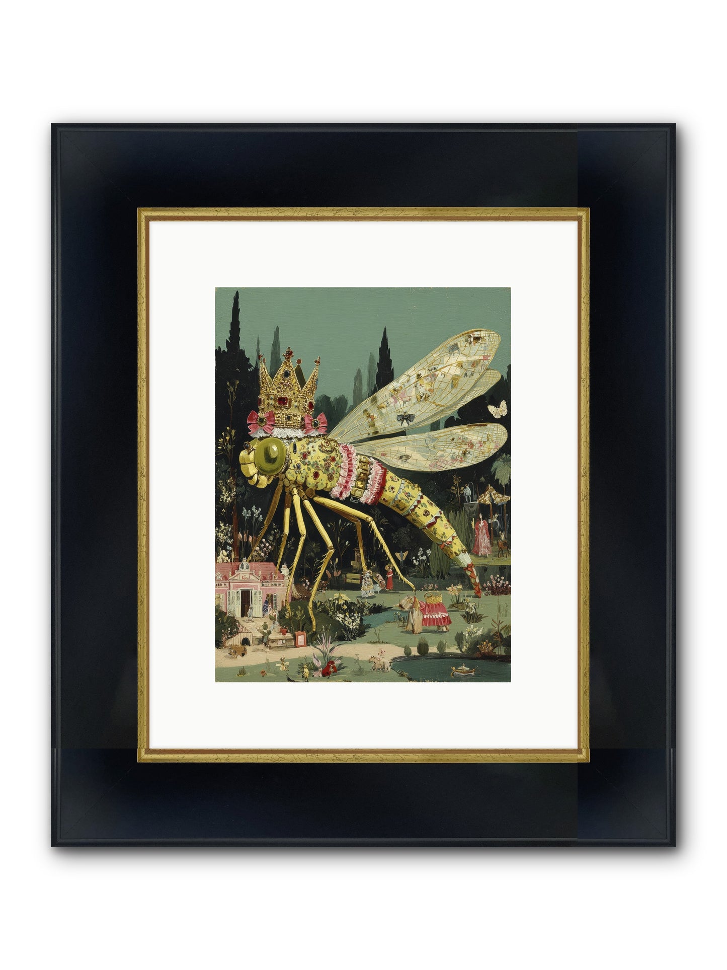 Luxuriant Mysteries Framed Print - Wide Black w/Gold 9x12