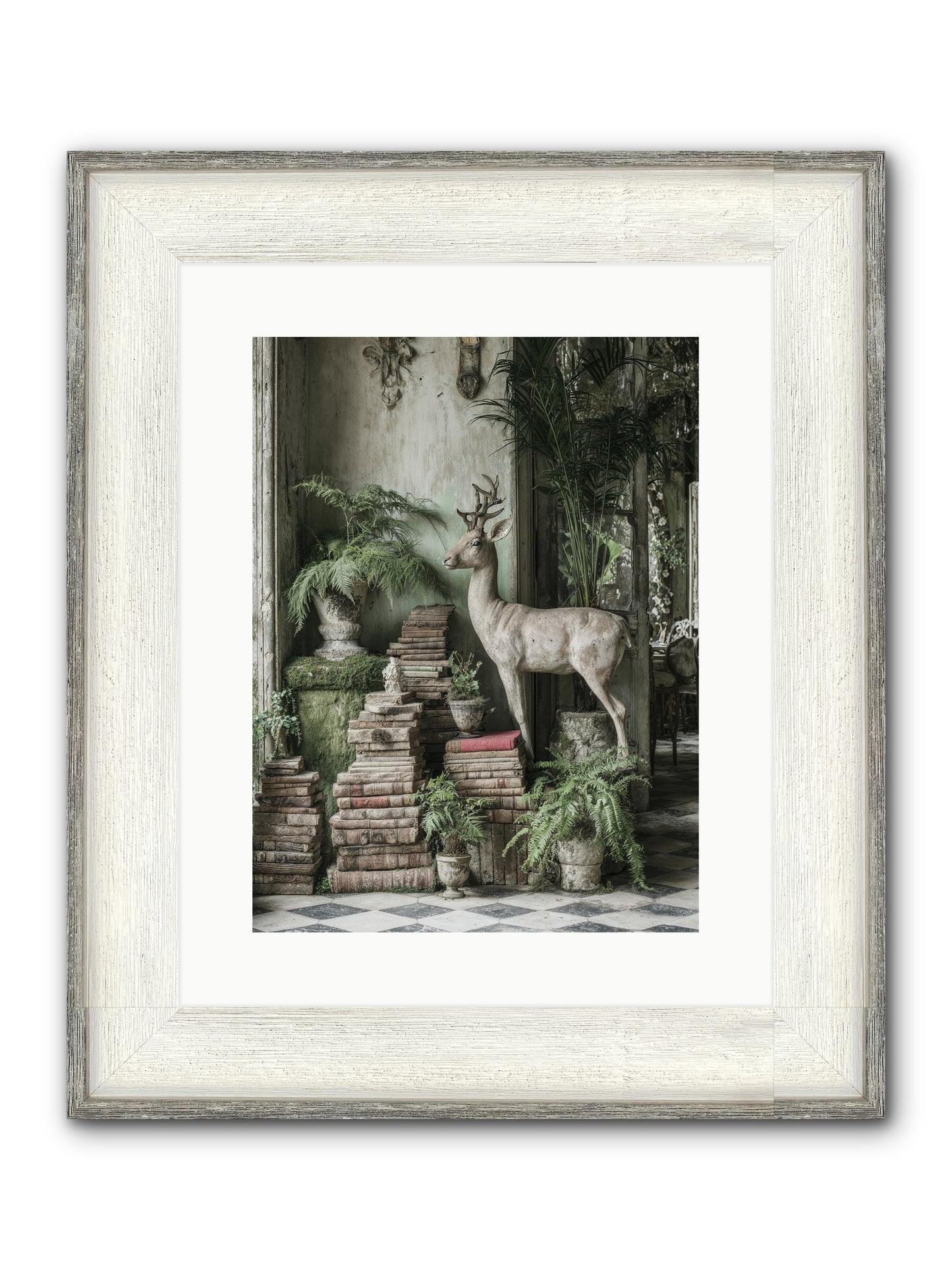 Lyrical Framed Print - Driftwood White 12x16