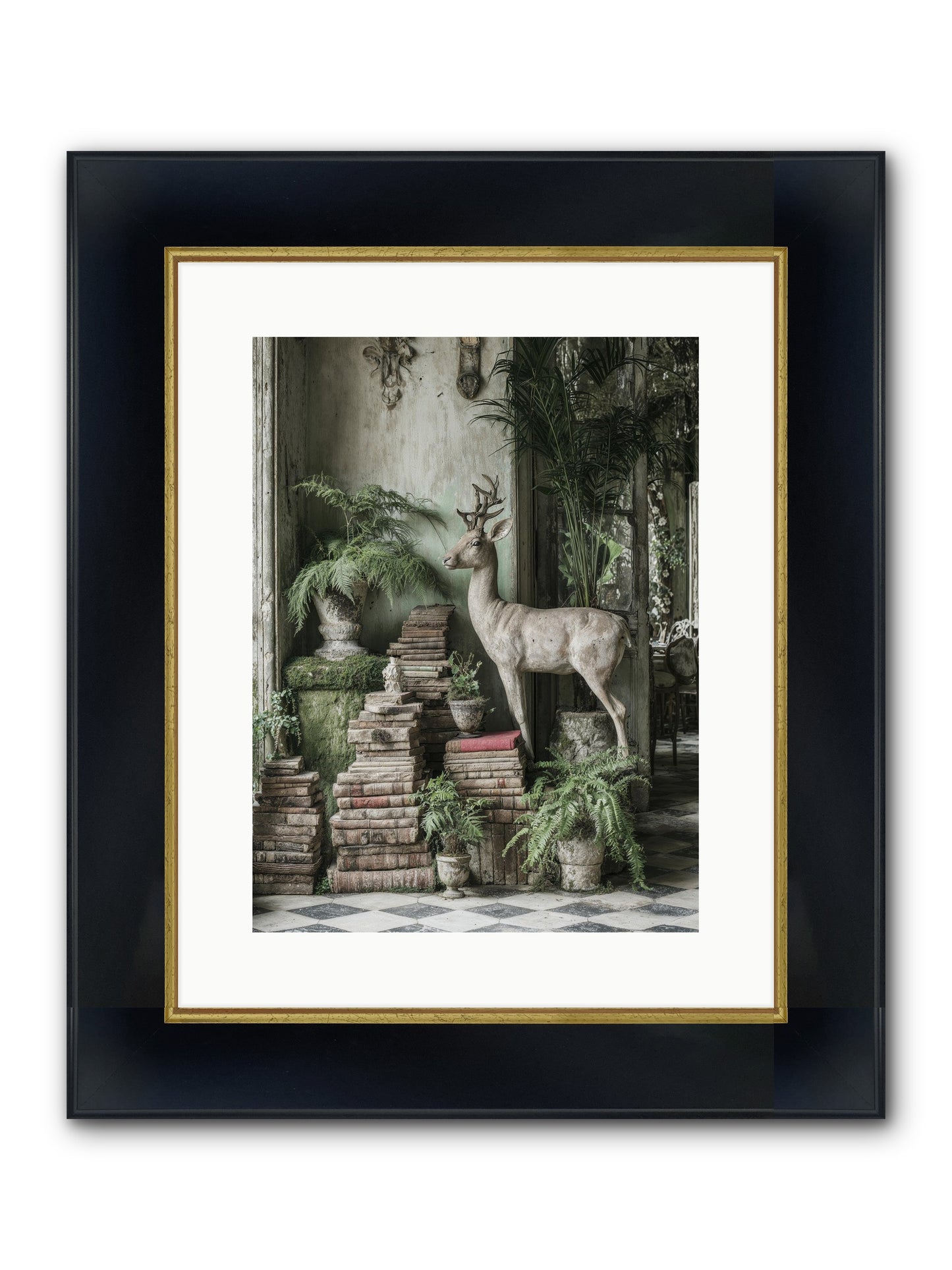 Lyrical Framed Print - Wide Black w/Gold 12x16