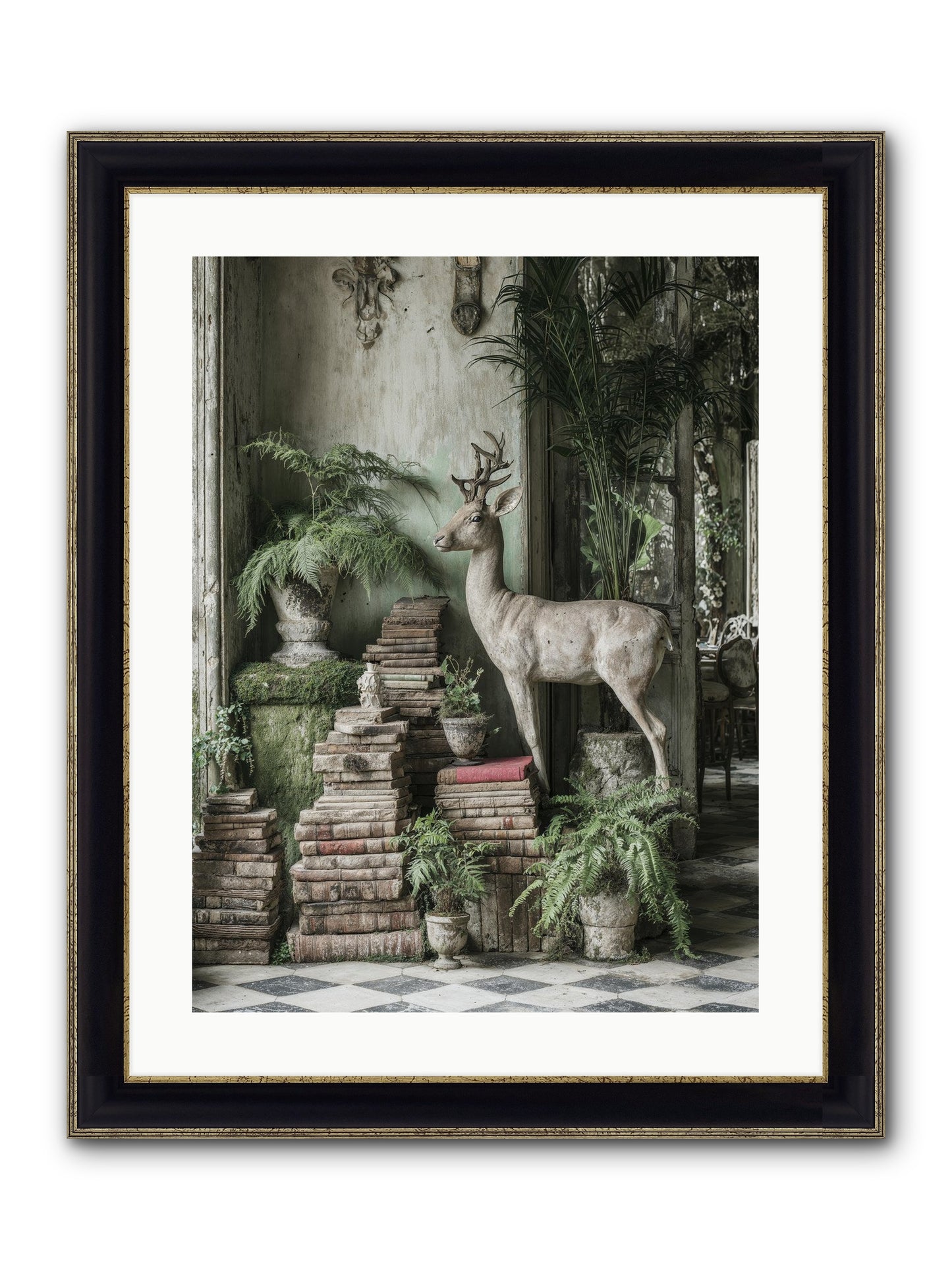Lyrical Framed Print - Black & Gold 18x24