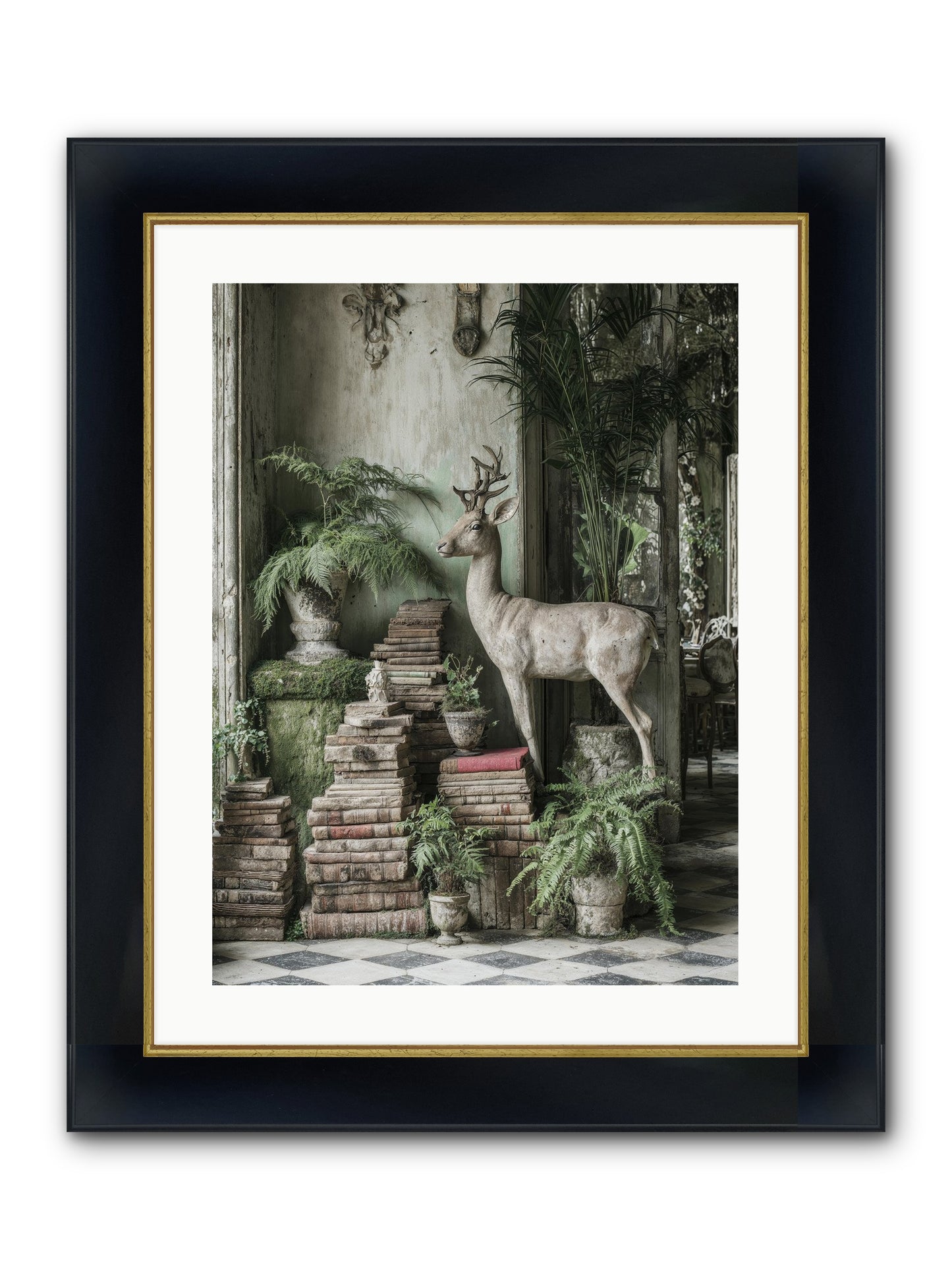 Lyrical Framed Print - Wide Black w/Gold 18x24