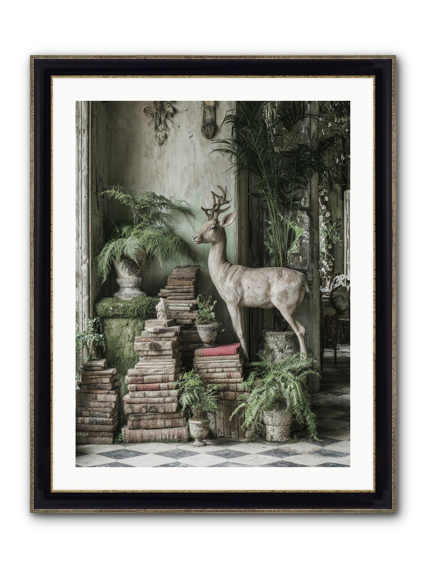Lyrical Framed Print - Black & Gold 24x32