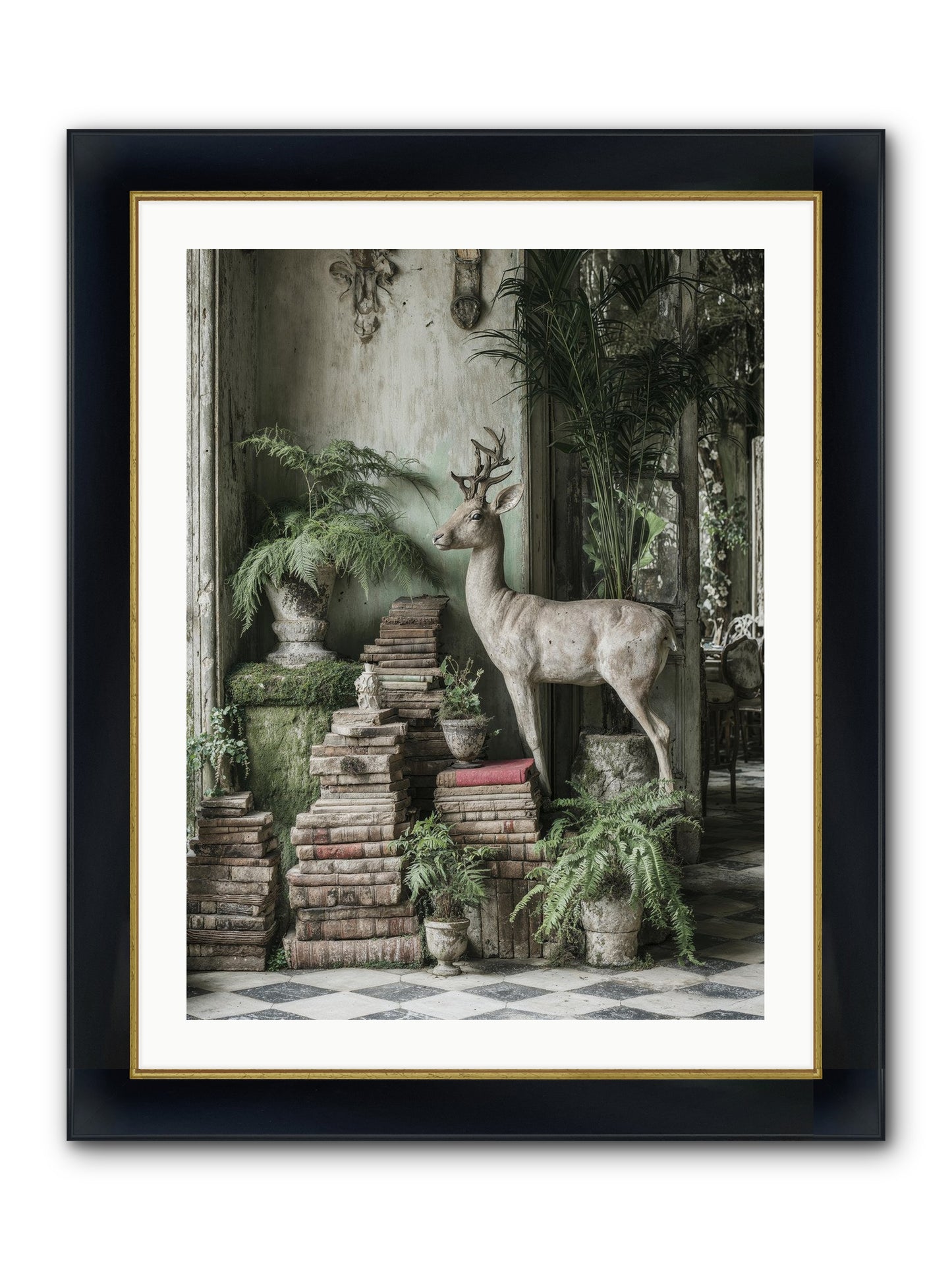 Lyrical Framed Print - Wide Black w/Gold 24x32