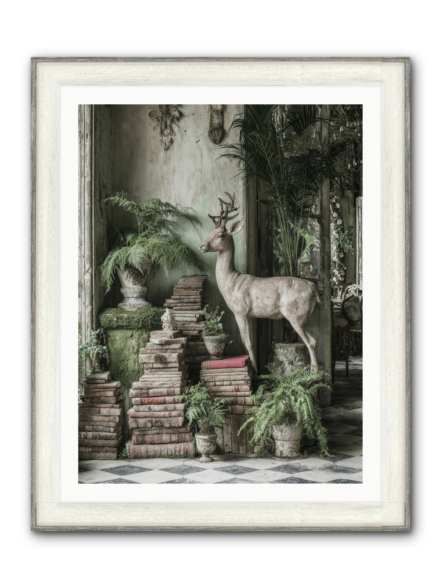 Lyrical Framed Print - Driftwood White 30x40