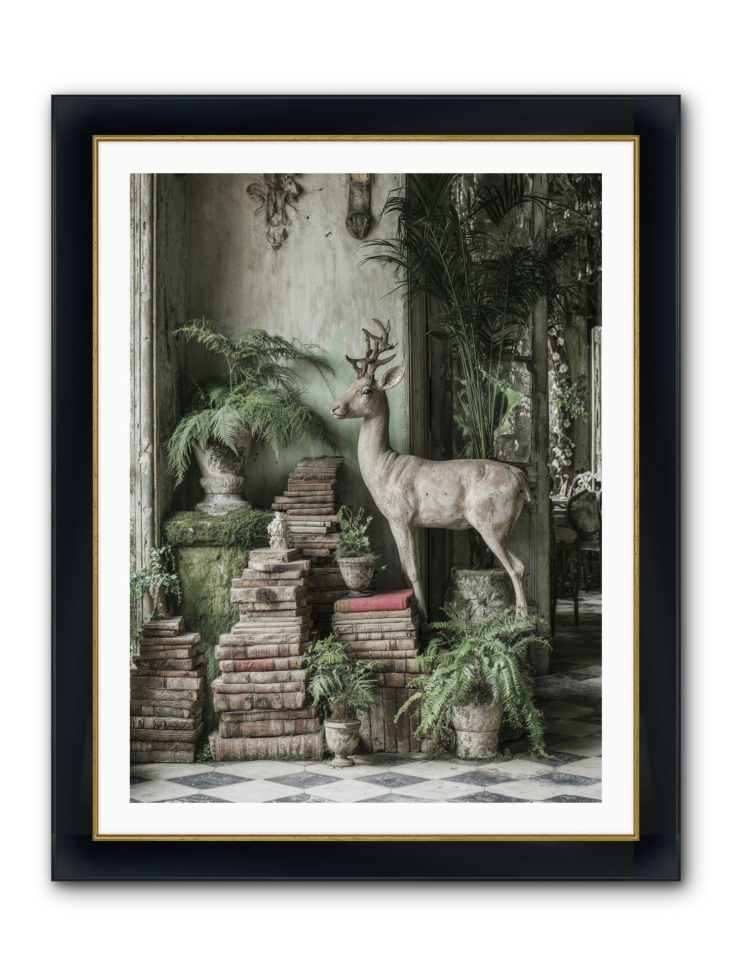 Lyrical Framed Print - Wide Black w/Gold 30x40