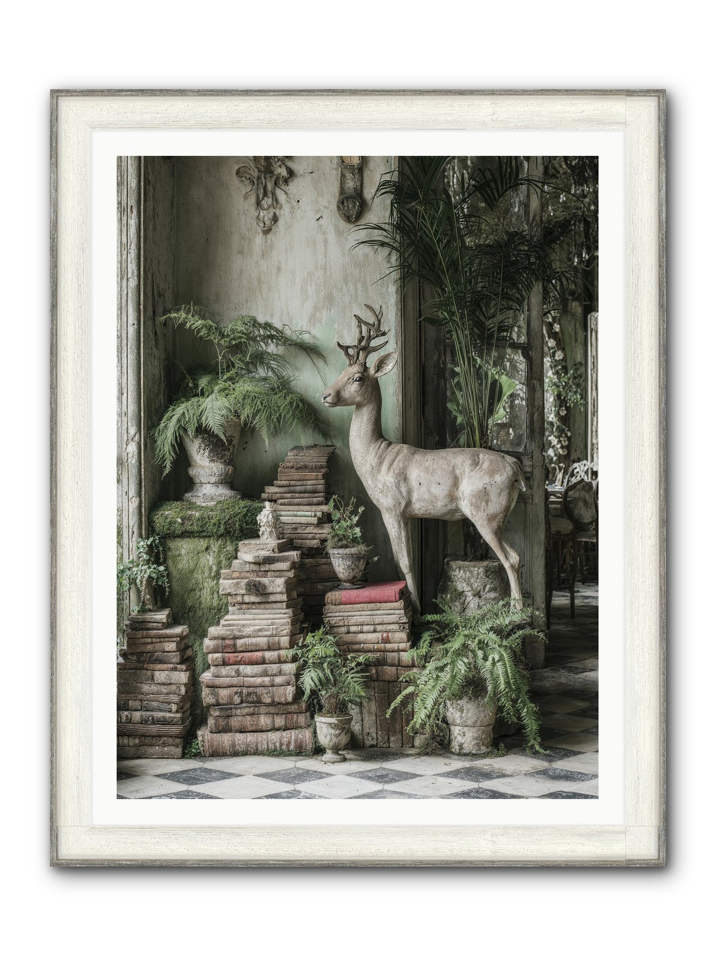 Lyrical Framed Print - Driftwood White 36x48