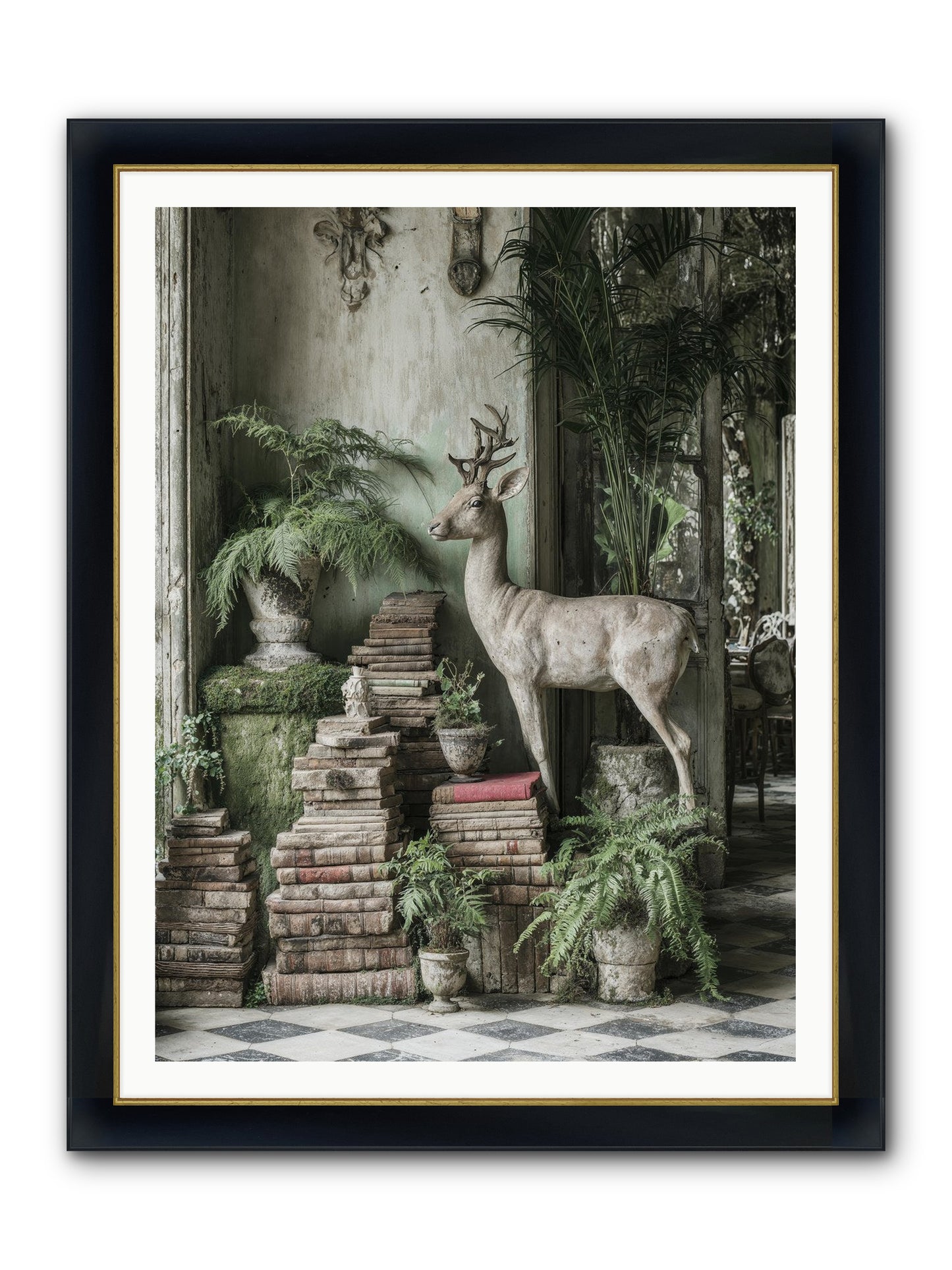 Lyrical Framed Print - Wide Black w/Gold 36x48