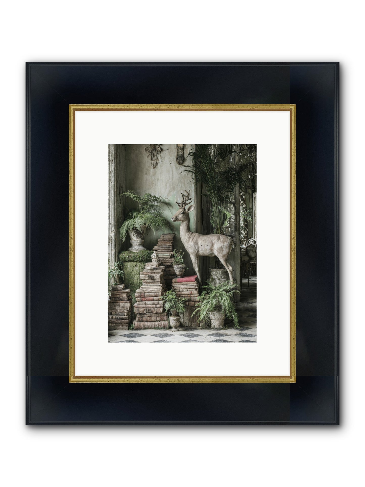 Lyrical Framed Print - Wide Black w/Gold 9x12