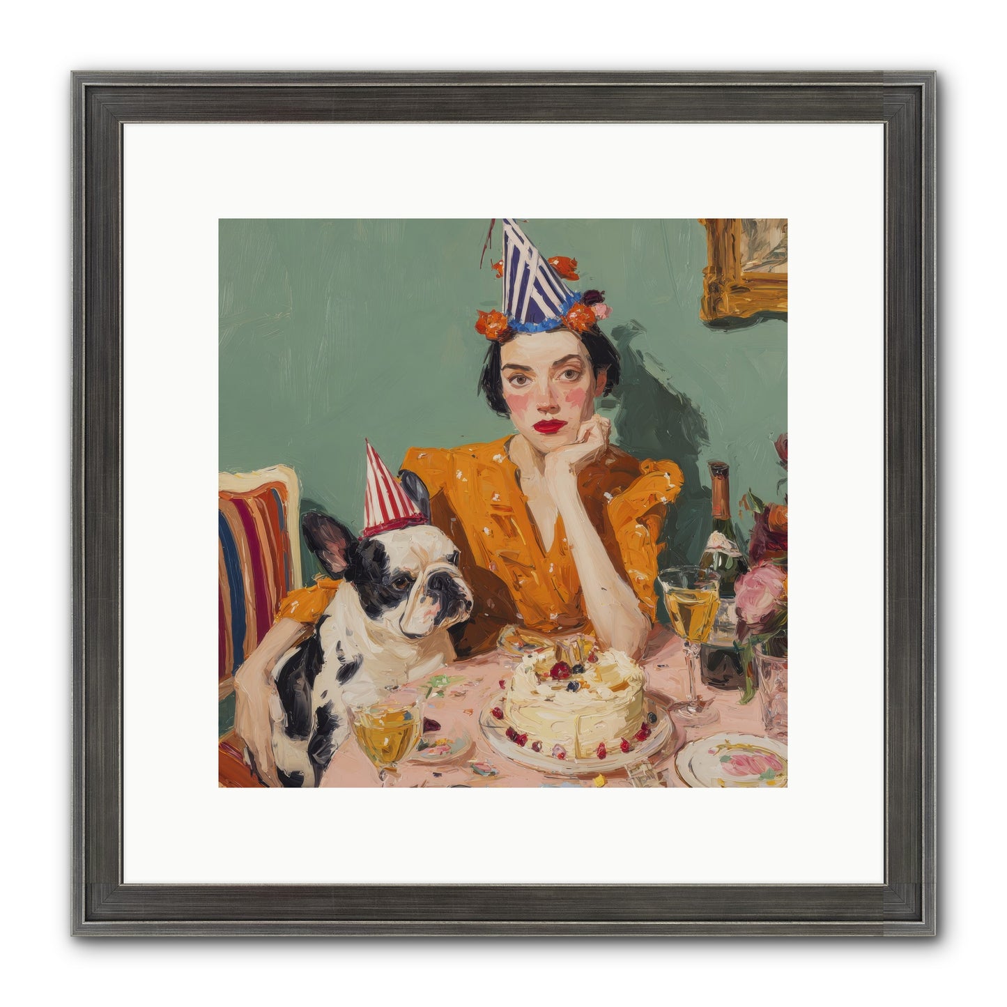 M’Love & Moonbeam Framed Print - Slimwoods Black/Silver 12x12
