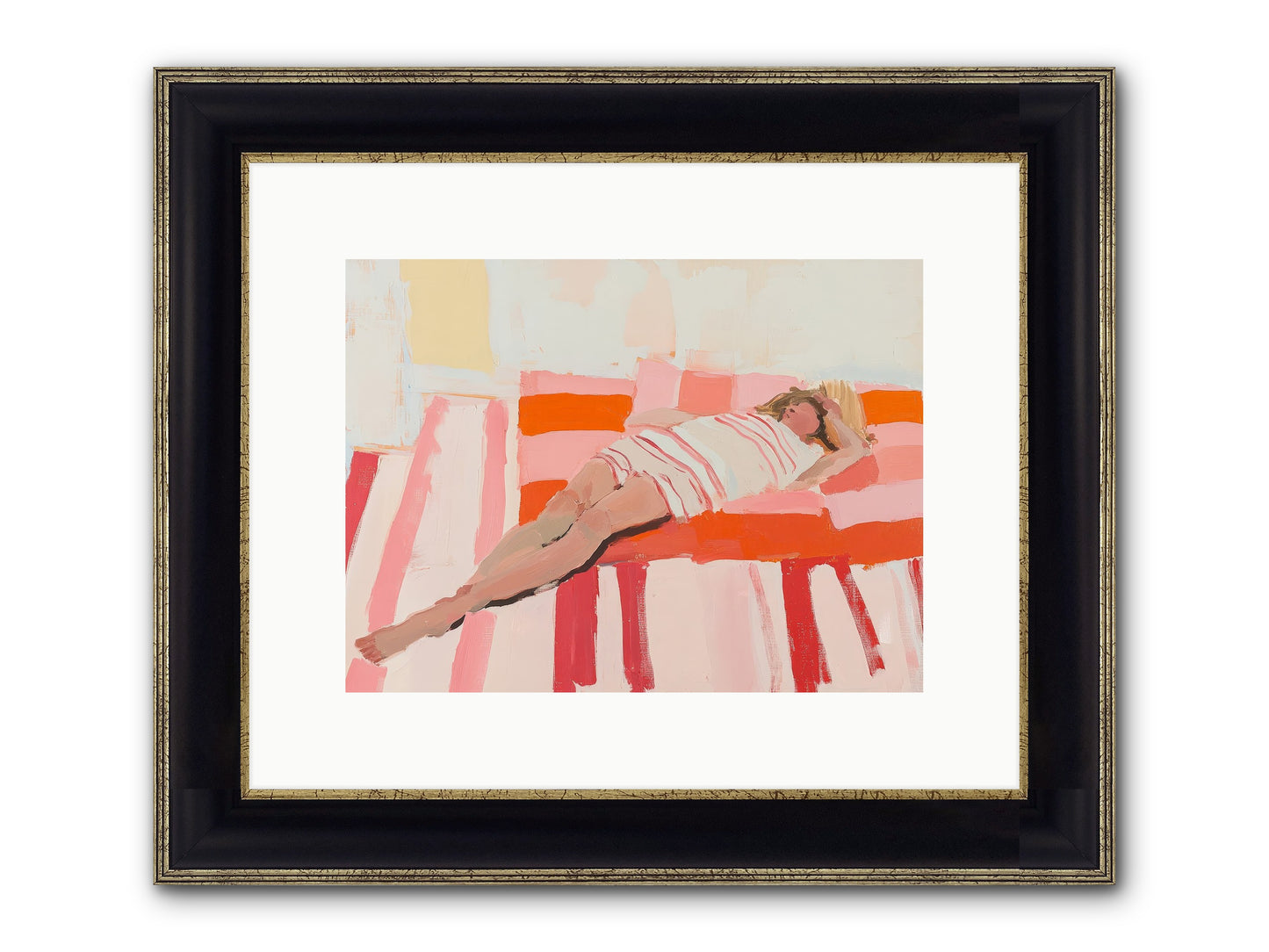 Madame Montague's Rest Framed Print - Black & Gold 12x9