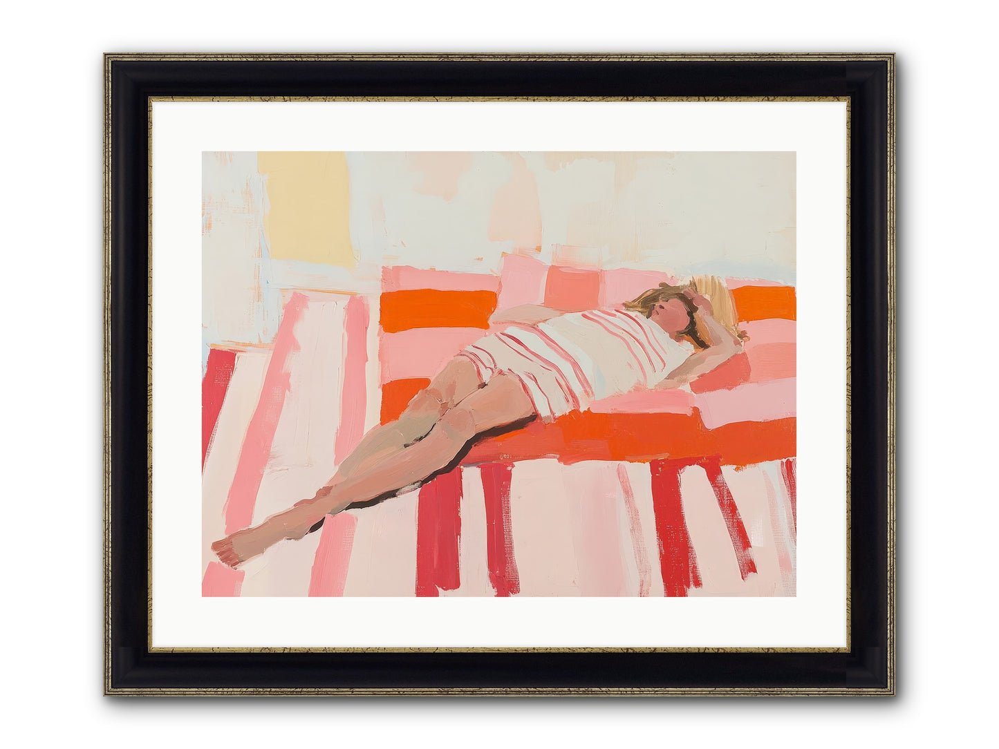 Madame Montague's Rest Framed Print - Black & Gold 24x18