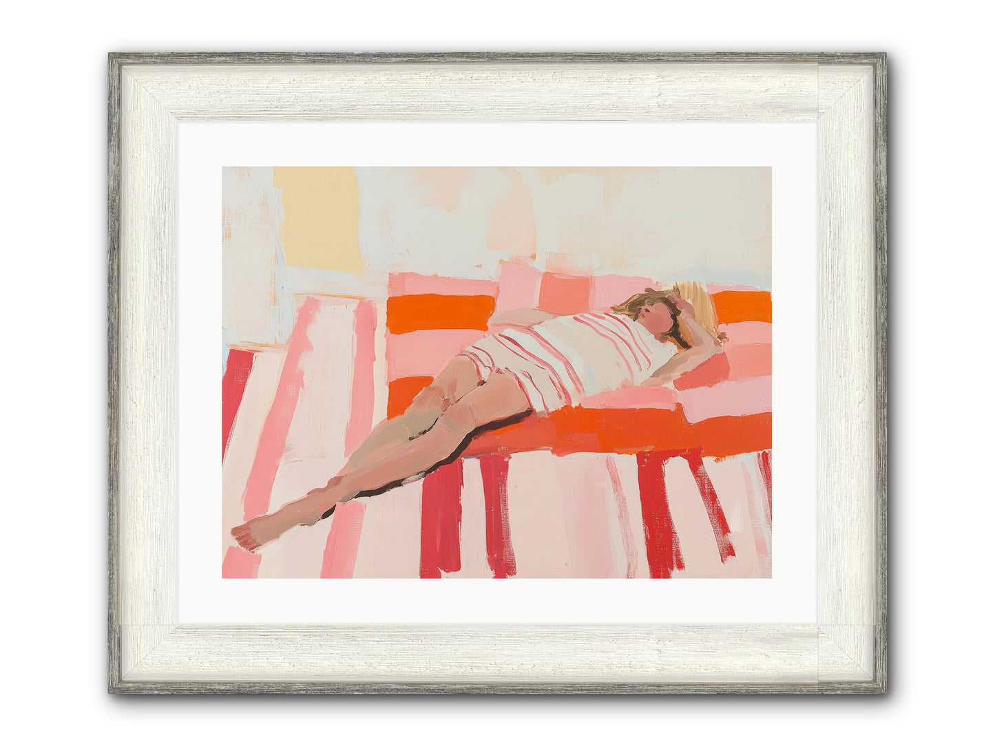 Madame Montague's Rest Framed Print - Driftwood White 24x18