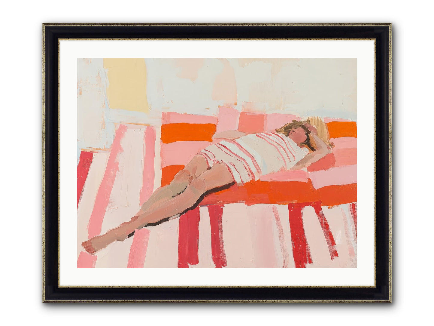 Madame Montague's Rest Framed Print - Black & Gold 32x24