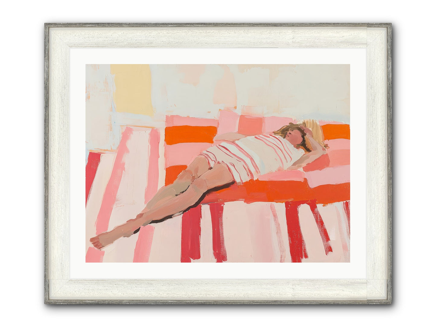 Madame Montague's Rest Framed Print - Driftwood White 32x24