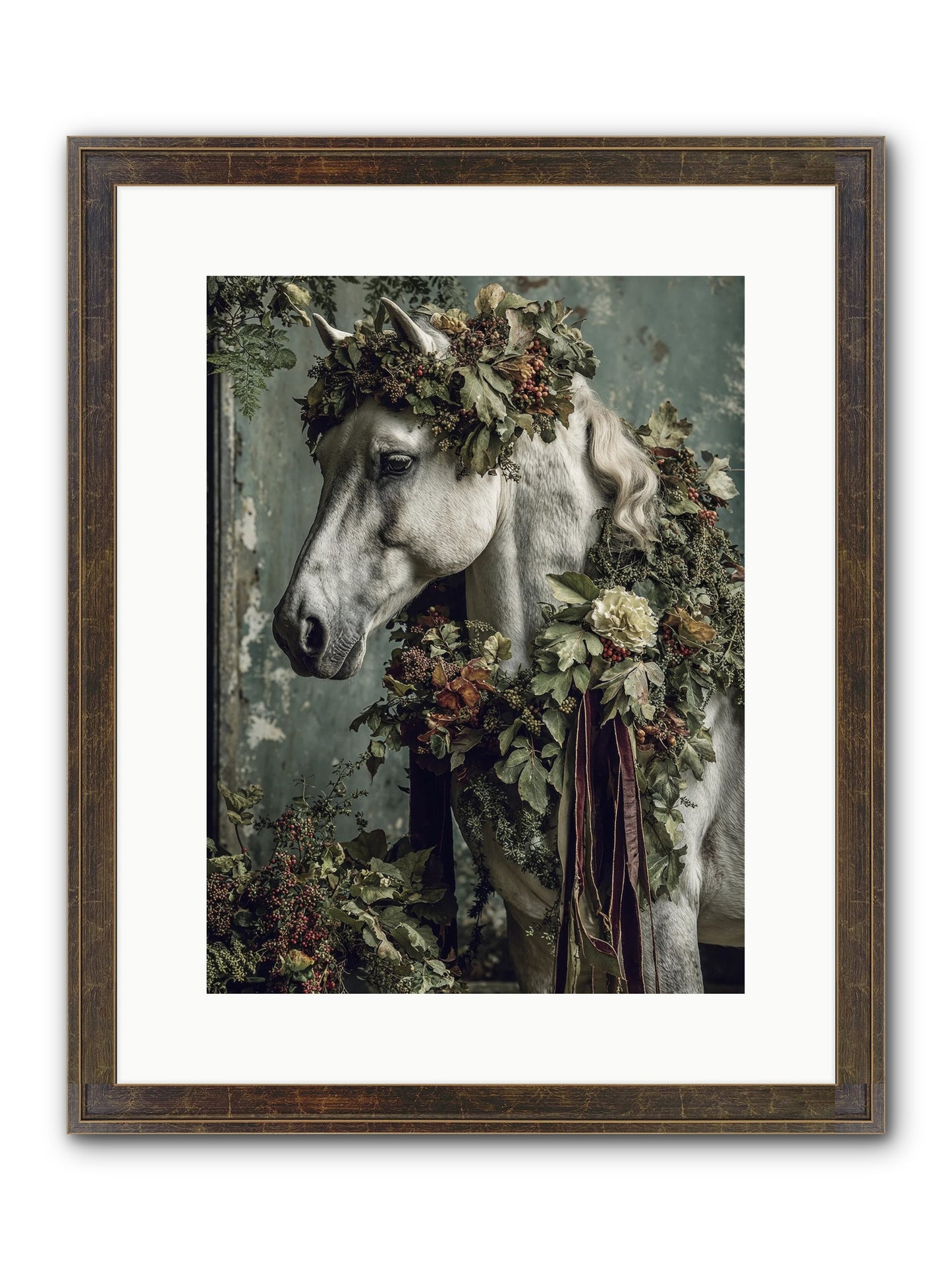 Madrigal Framed Print - Slimwoods Black/Gold 12x16