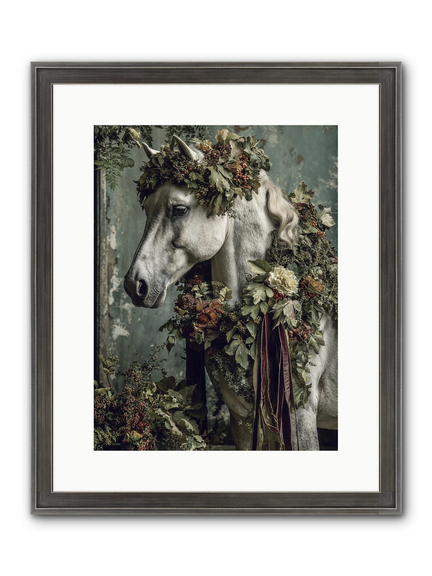 Madrigal Framed Print - Slimwoods Black/Silver 12x16