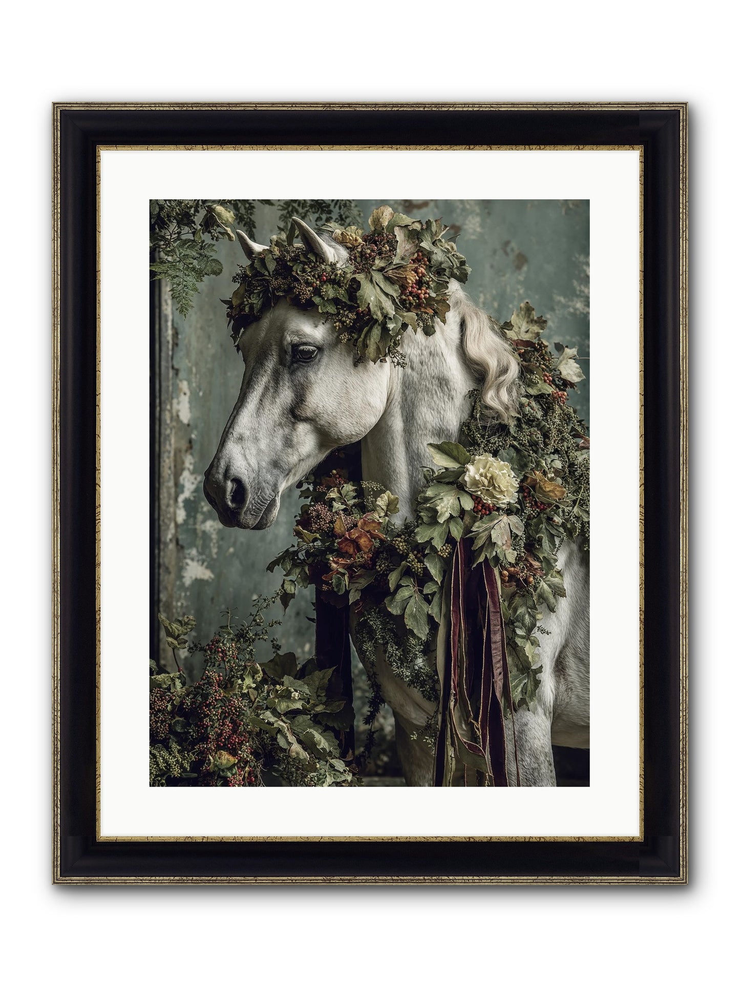Madrigal Framed Print - Black & Gold 18x24