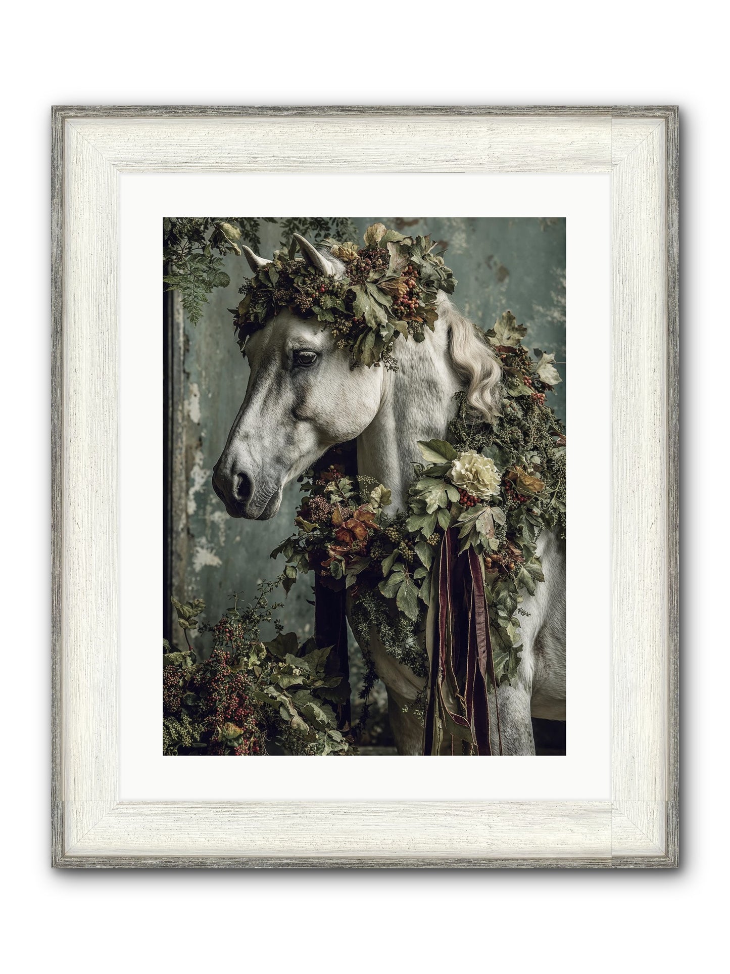 Madrigal Framed Print - Driftwood White 18x24