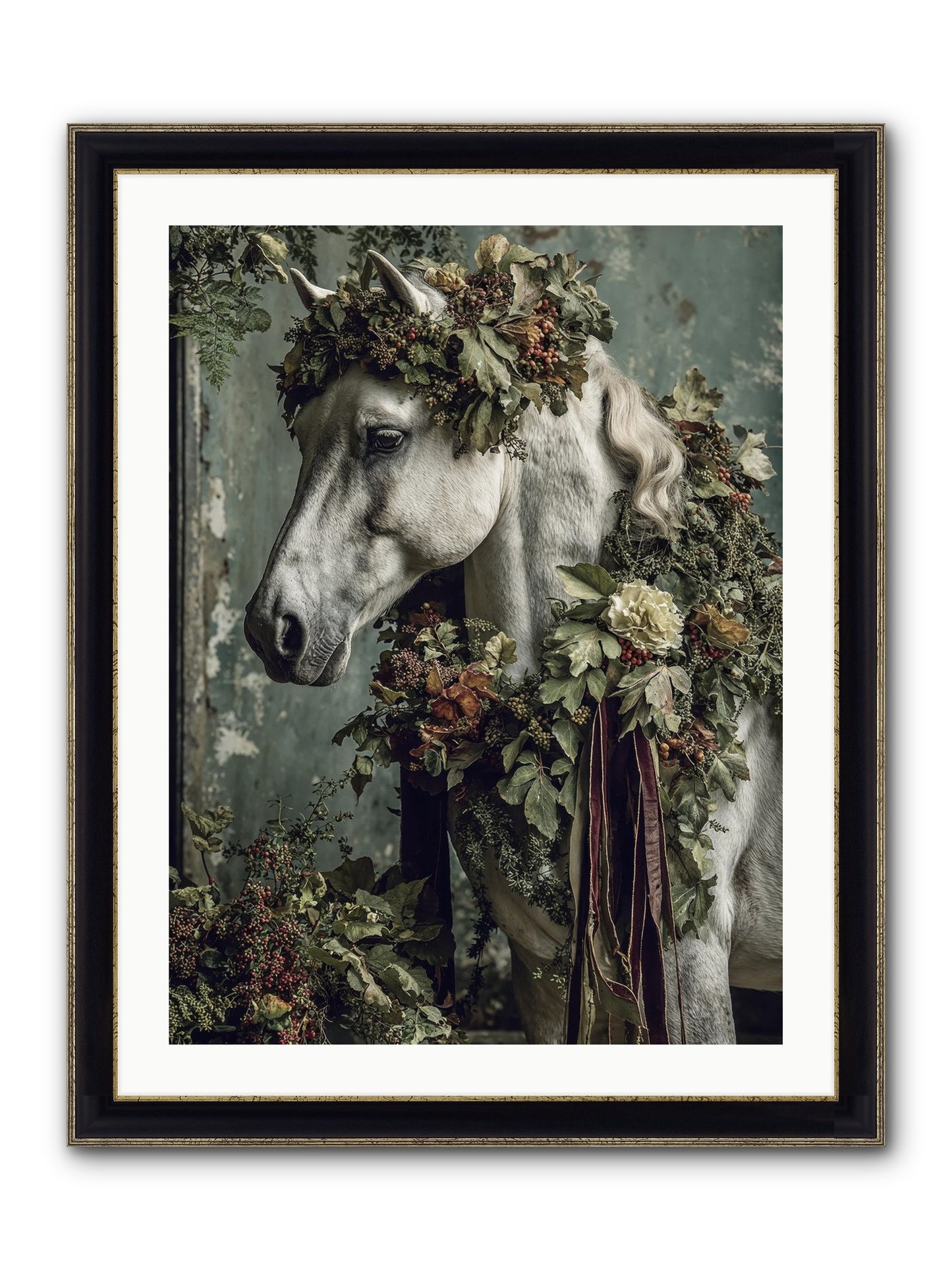 Madrigal Framed Print - Black & Gold 24x32