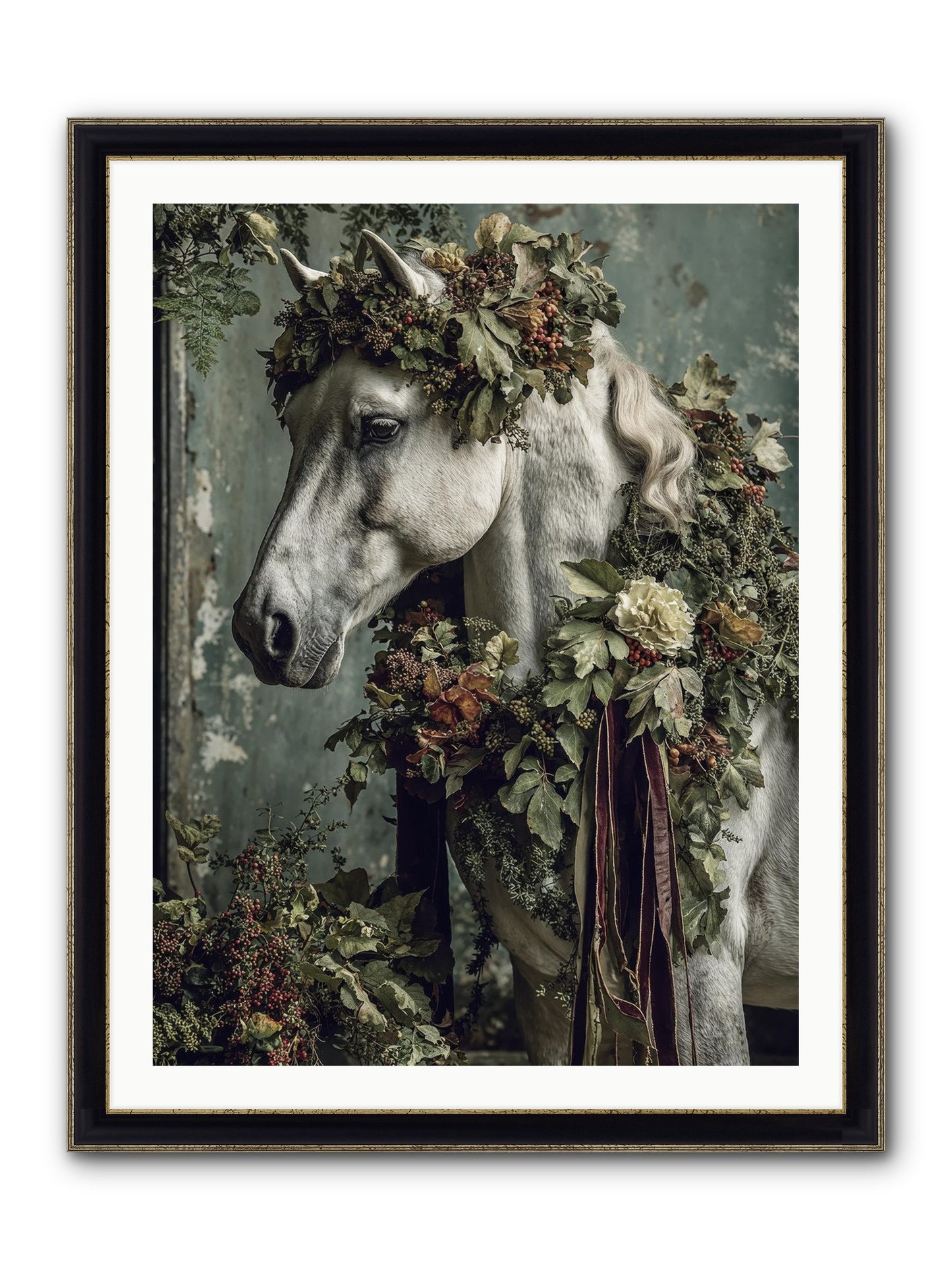 Madrigal Framed Print - Black & Gold 30x40
