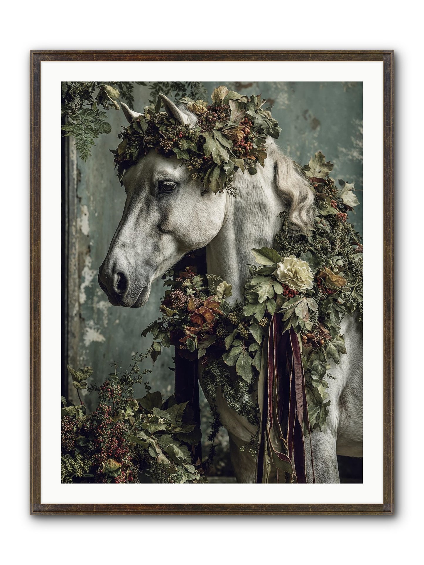 Madrigal Framed Print - Slimwoods Black/Gold 30x40