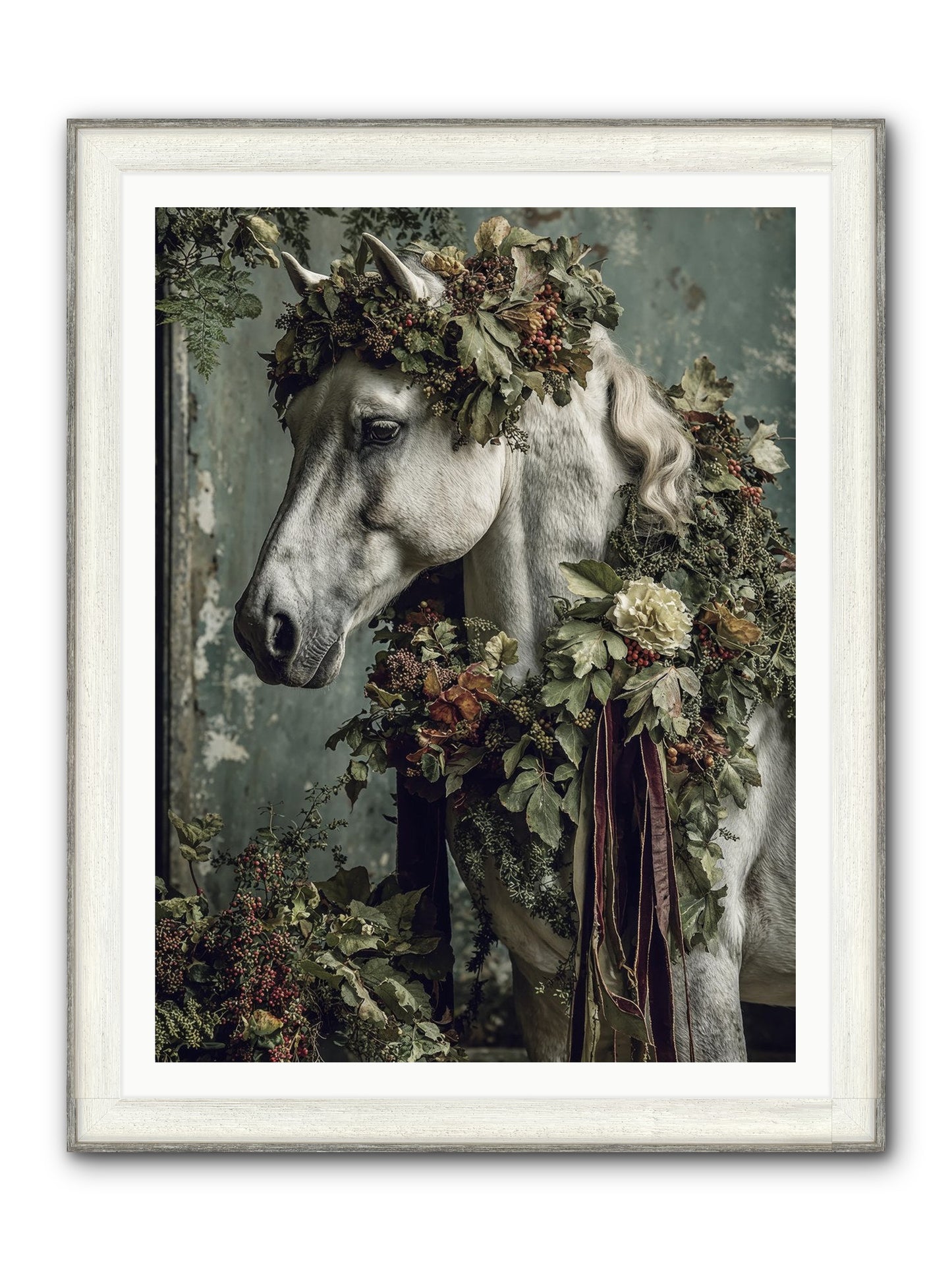 Madrigal Framed Print - Driftwood White 36x48