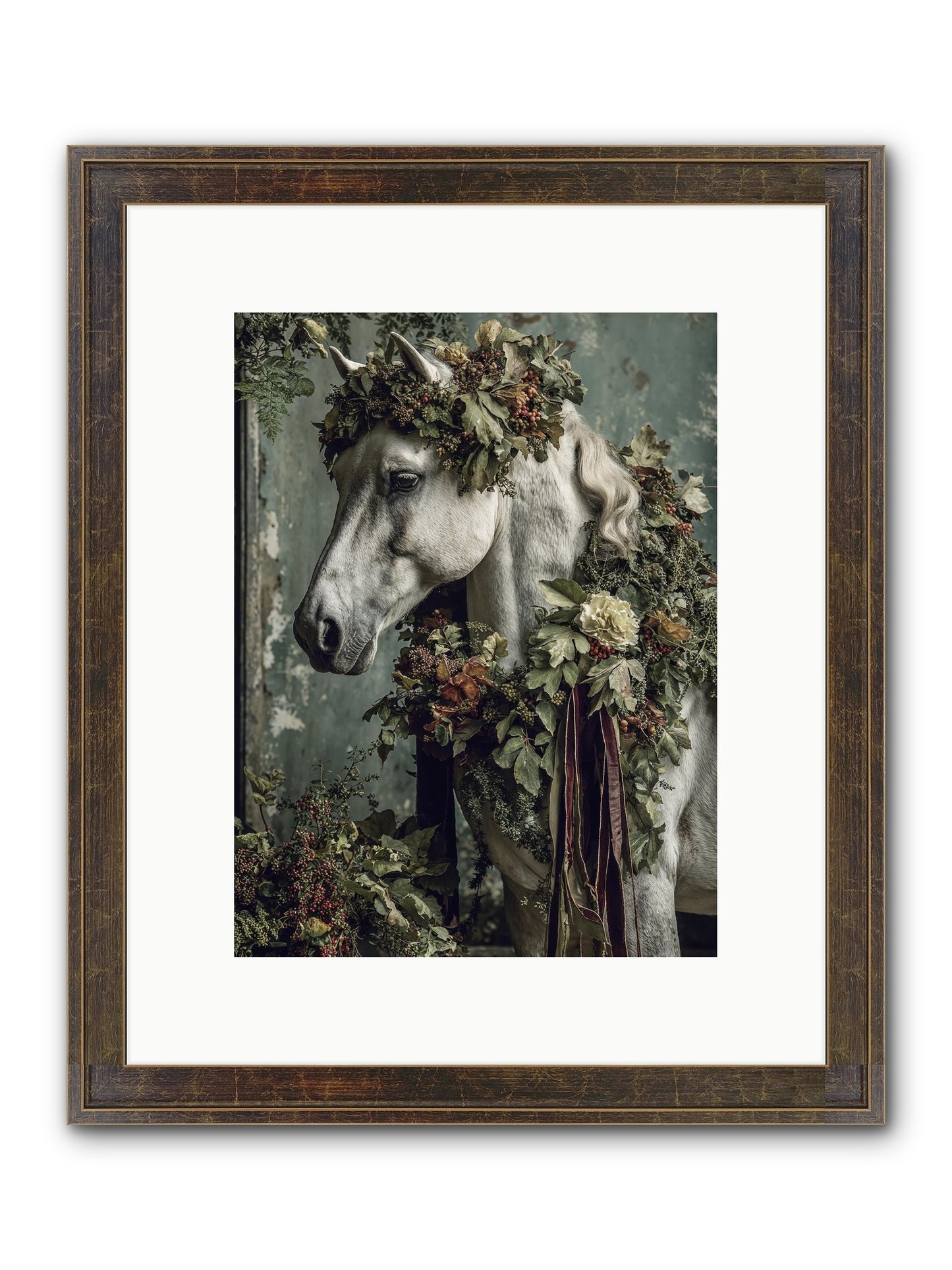 Madrigal Framed Print - Slimwoods Black/Gold 9x12